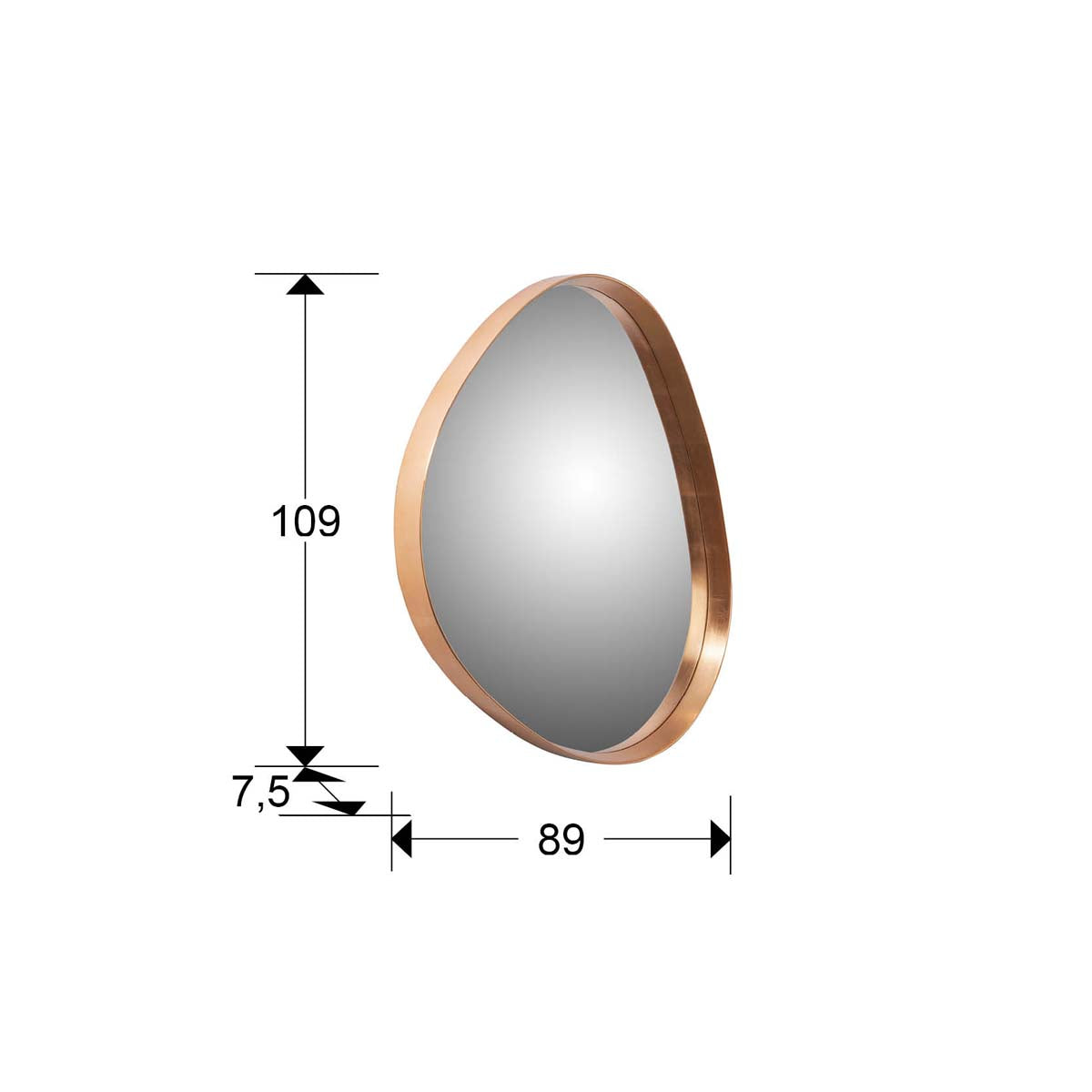 JULIE - OGLINDA CU FRUNZĂ DE AUR ROZ