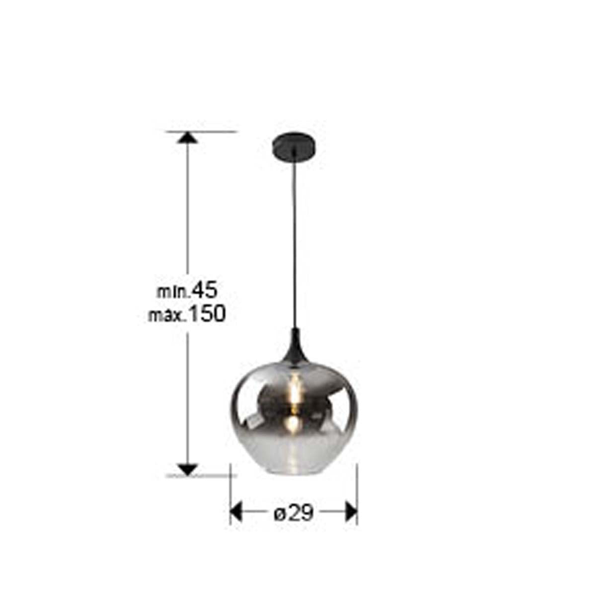 OPAZ-LAMP 1L NEGRU/FUMURIU D29