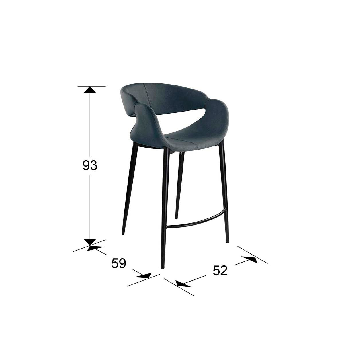 GIRO - SCAUN ÎNALT ALBASTRU ÎNCHIS-NEGRU