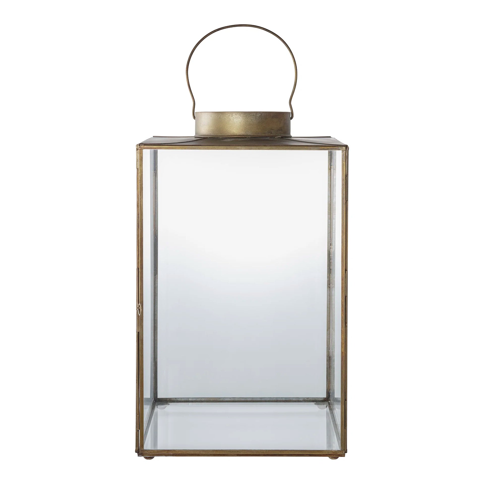 Mohali Lantern - sticlă, metal - look antice din alamă