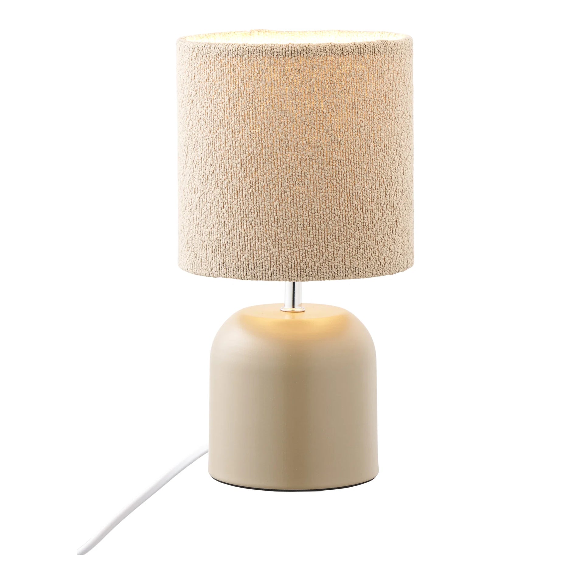 Lampa de masă Morley - metal, plastic, țesătură - gri