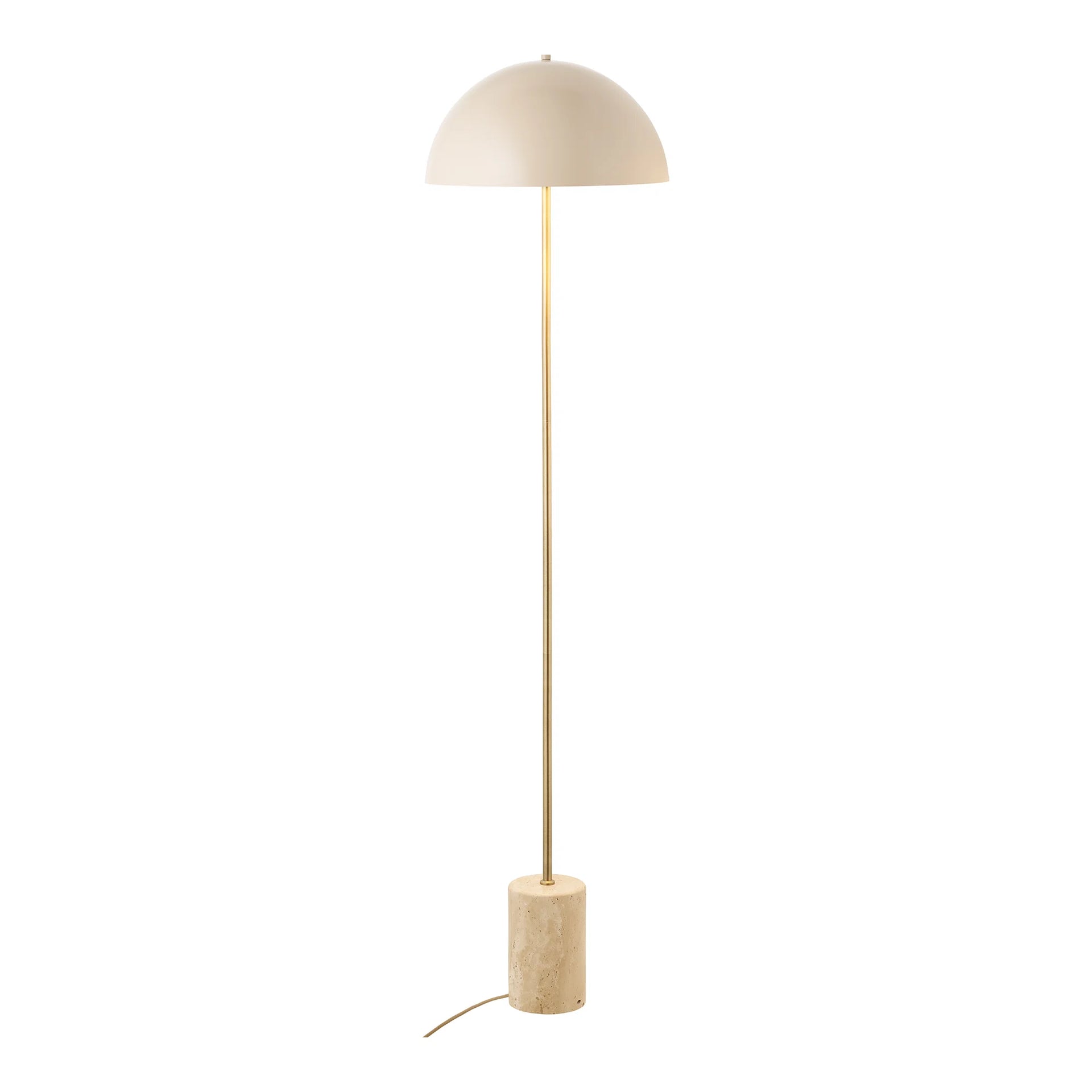 Lampa de podea Sheffield - marmură, oțel - bej