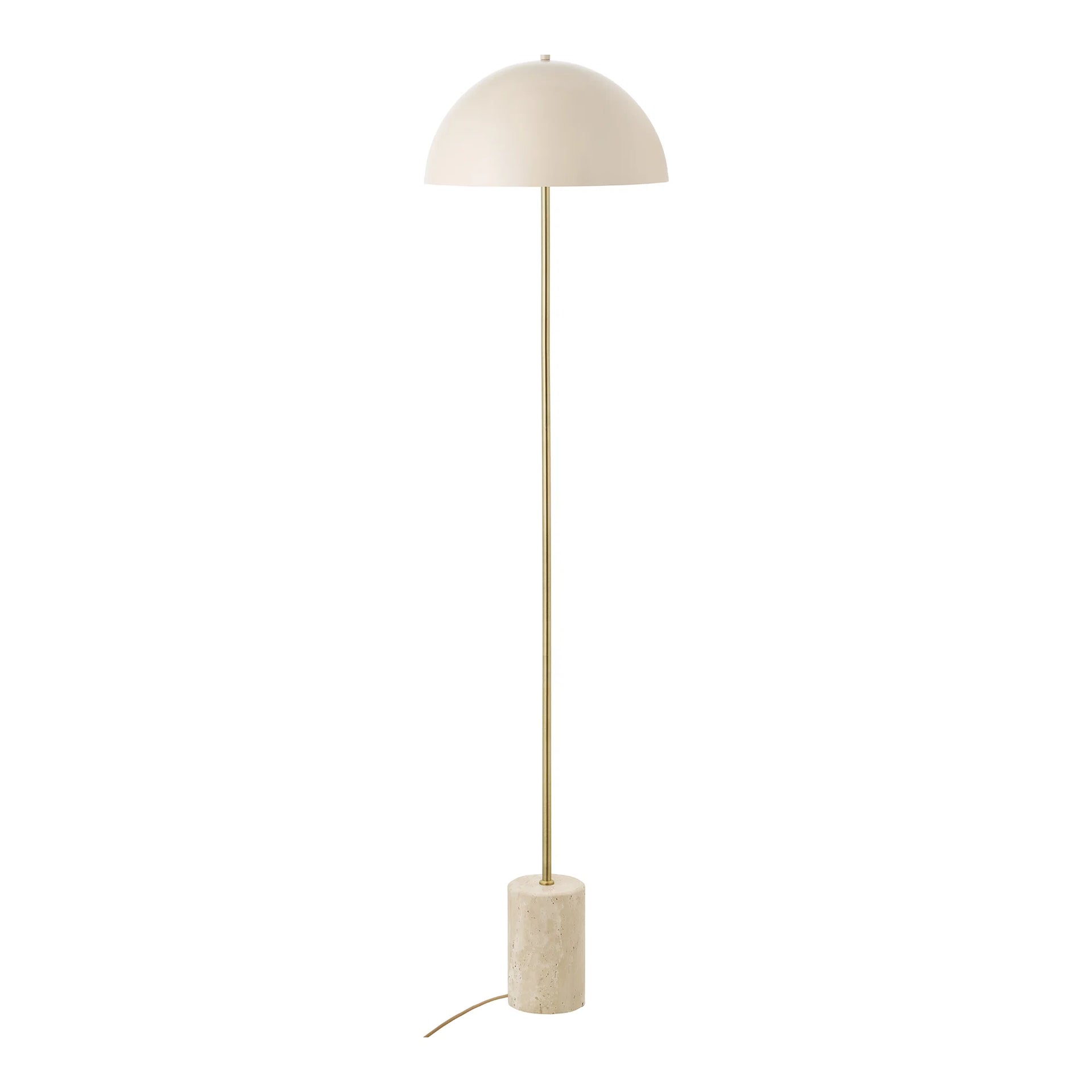 Lampa de podea Sheffield - marmură, oțel - bej