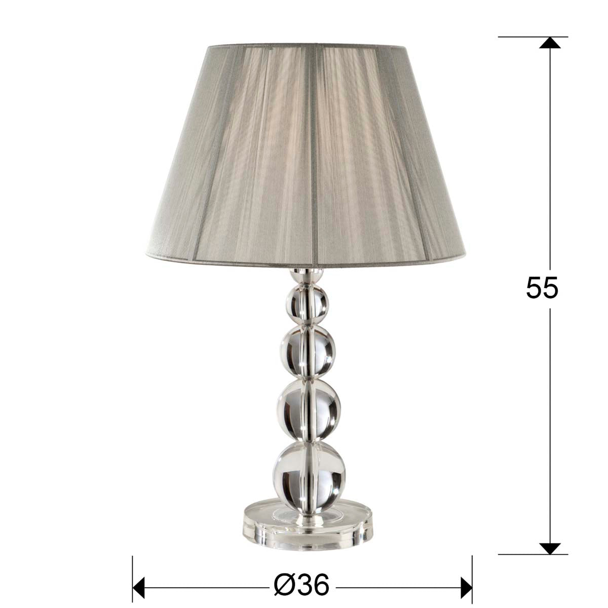 LAMPĂ DE MASĂ MERCURY MARE, 1L, TRANSPARENTĂ