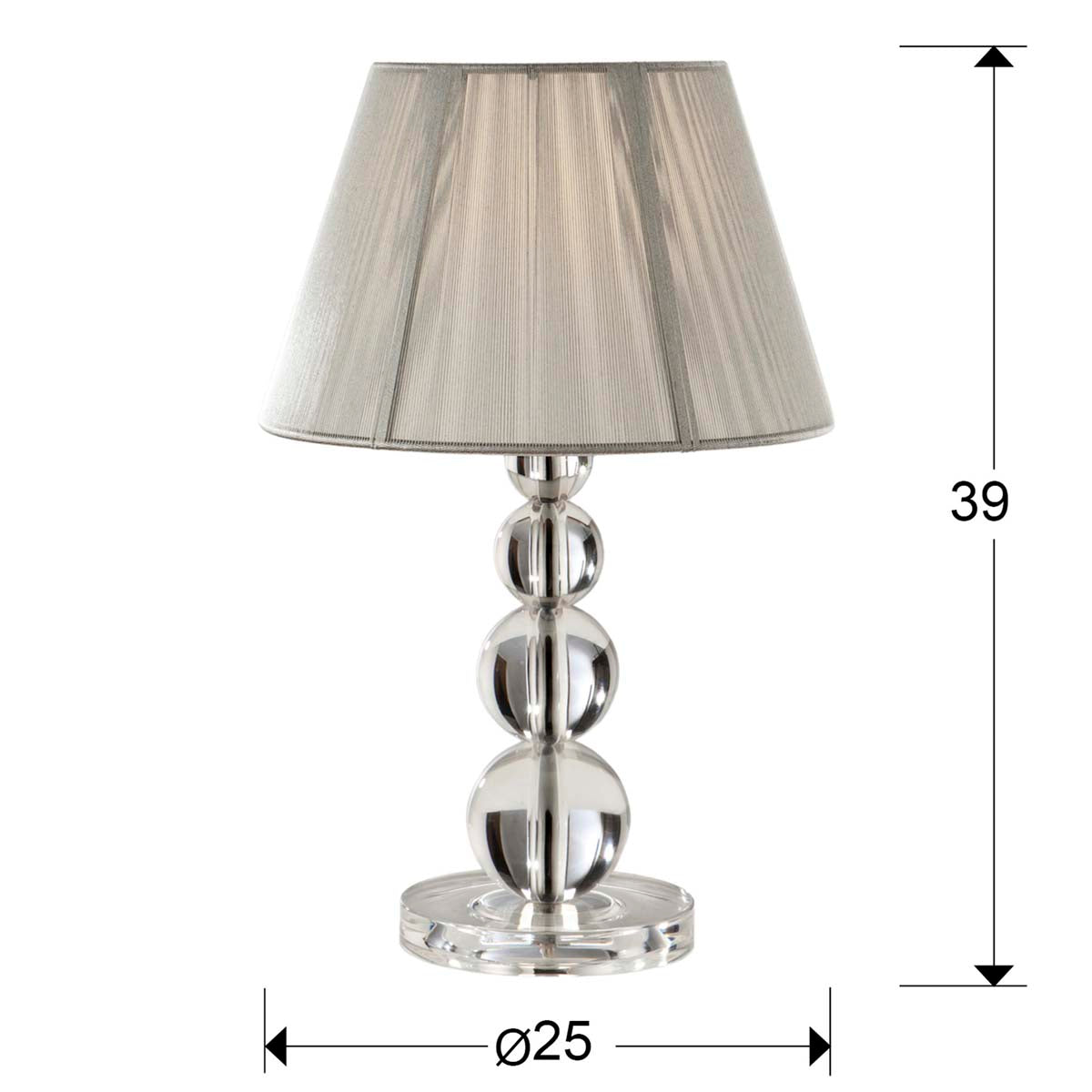 LAMPĂ DE MASĂ MICĂ MERCURY 1L., TRANSPARENTĂ