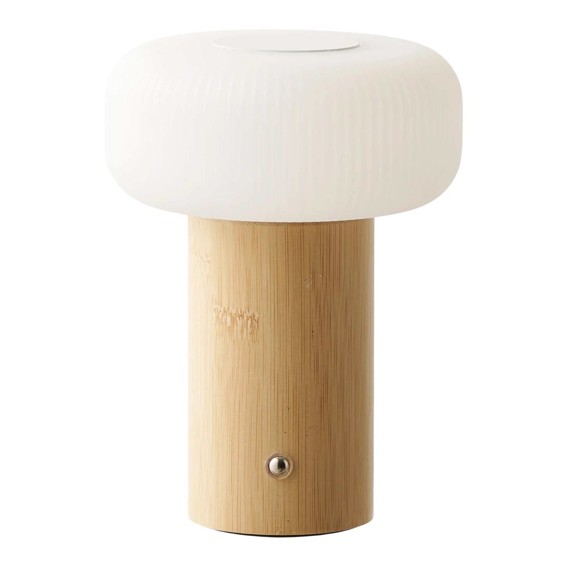 Lampa de masă Stafford - metal, PE, bambus - naturală / albă