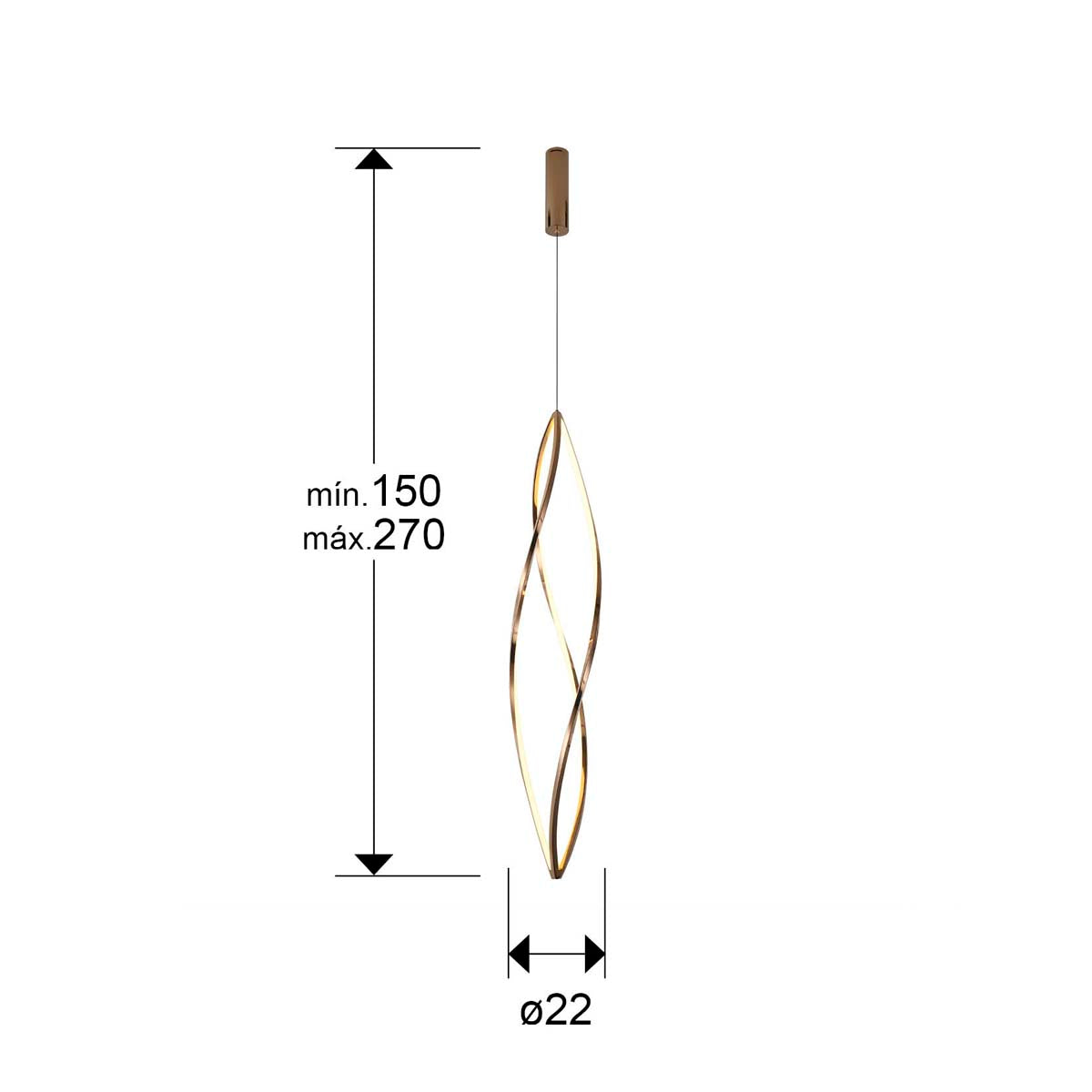 ADELE - LAMPĂ MARE ROSE GOLD