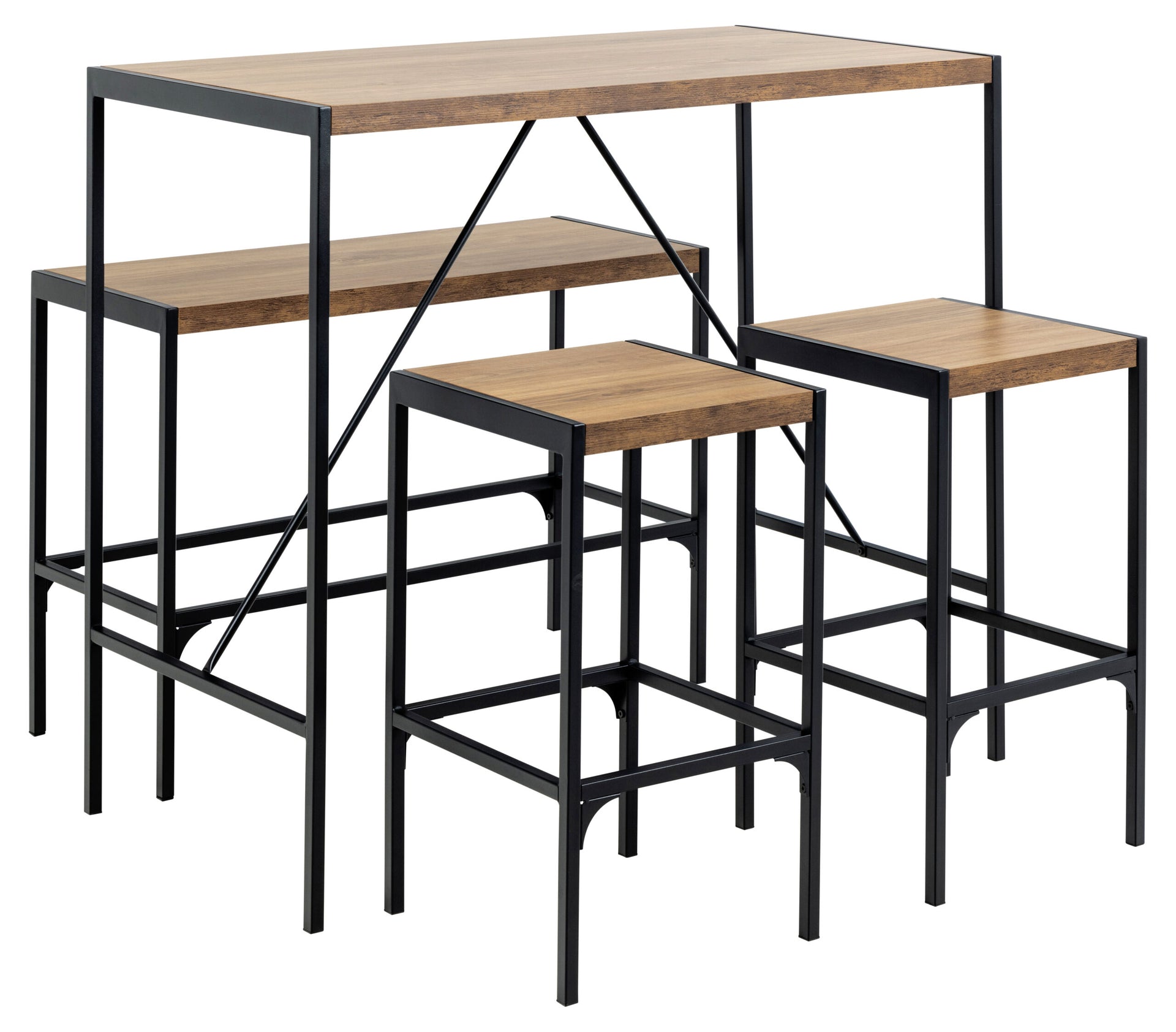 SET MASA DE BAR DREPTUNGHIULARA BAHAMAS STEJAR