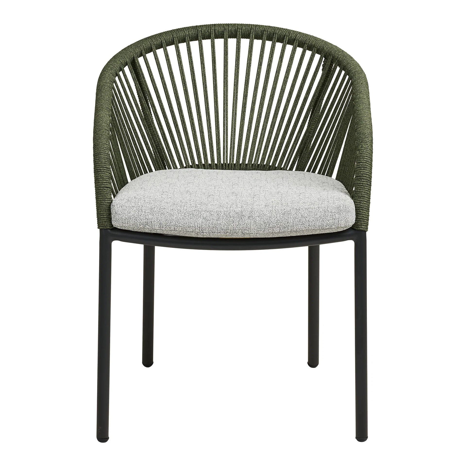 Scaunul de masă Novella - aluminiu, poliester - gri / verde