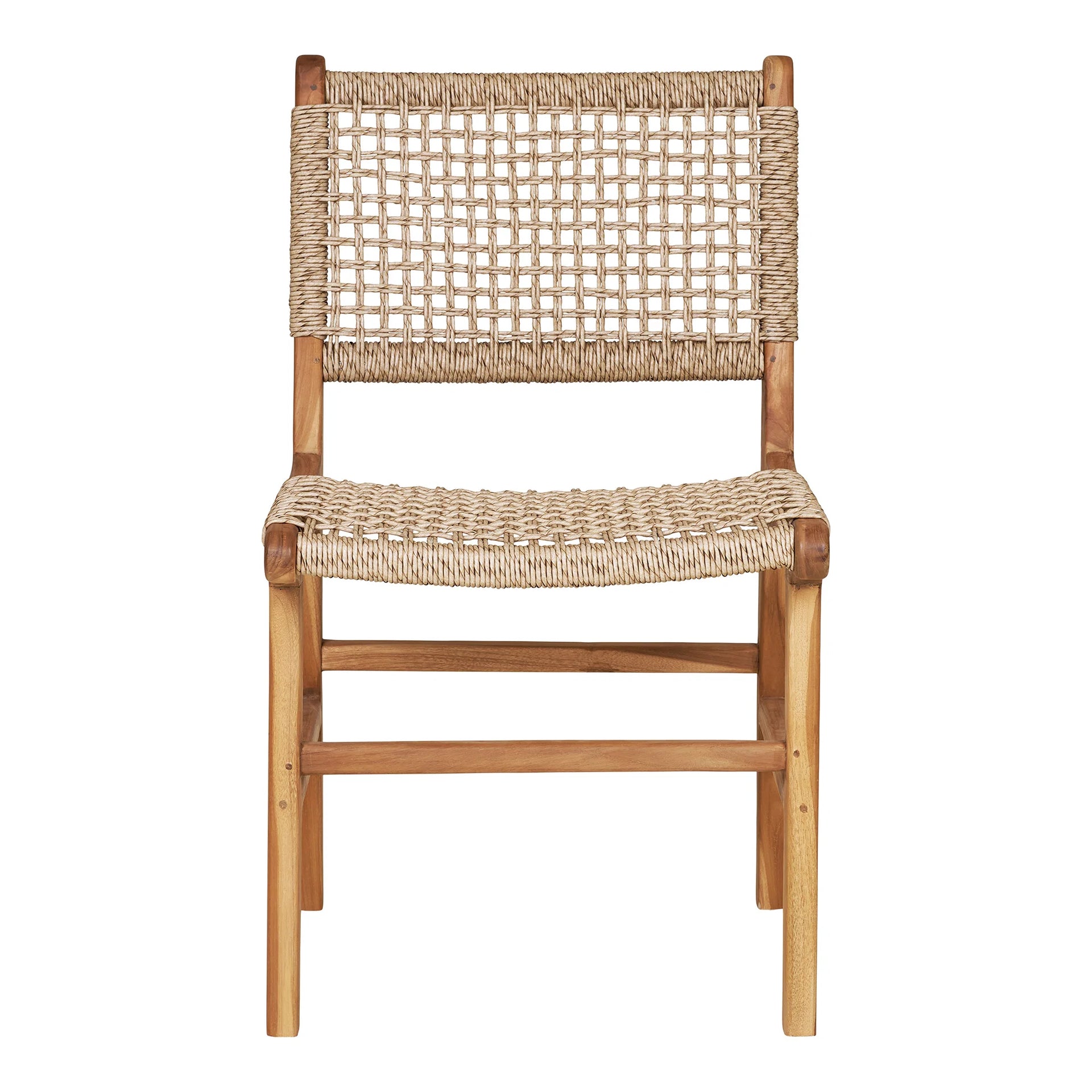 Scaun de masă Derby - Teak, PE Rattan - Natural