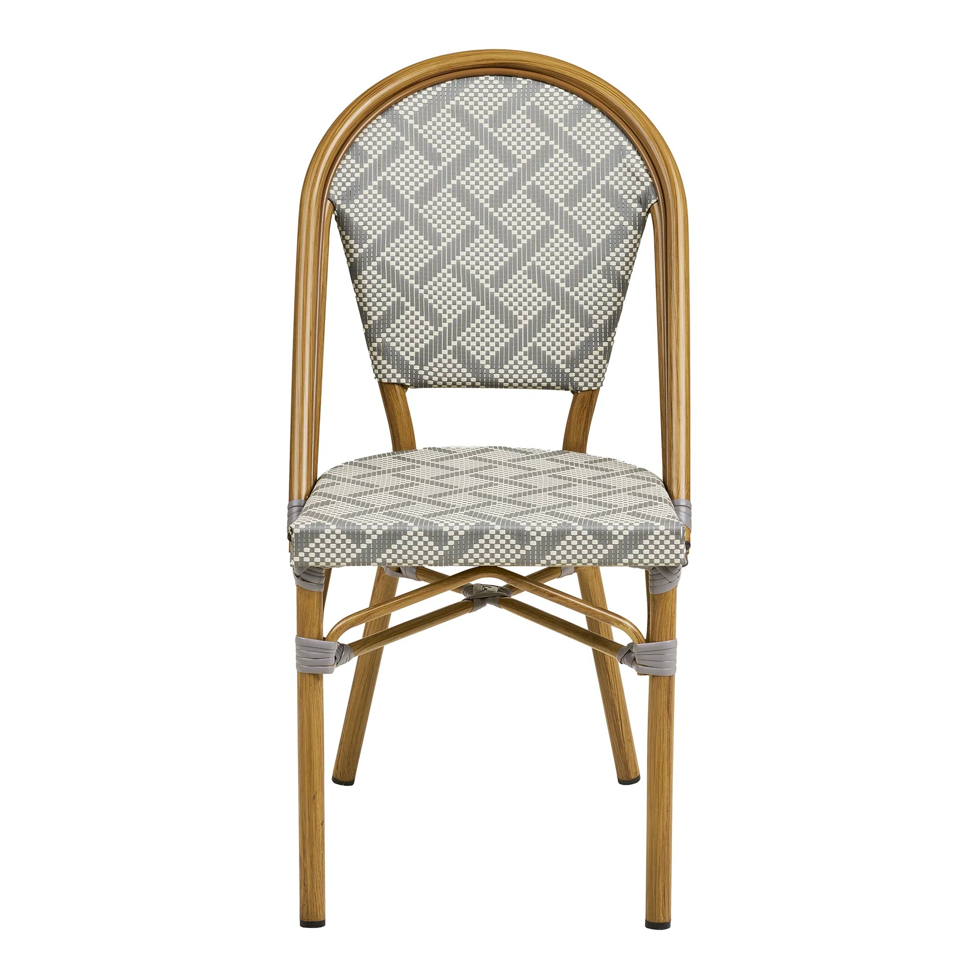 Scaunul de masă Lauria - textil, aluminiu - alb / gri