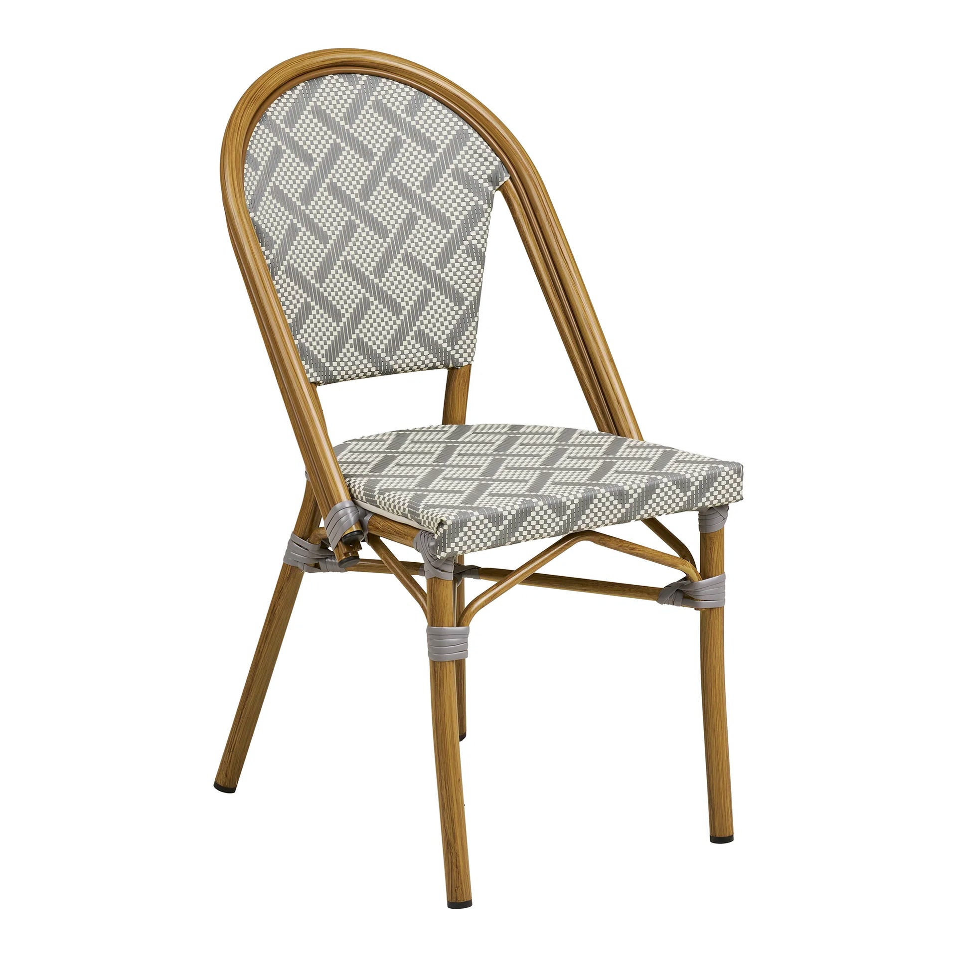 Scaunul de masă Lauria - textil, aluminiu - alb / gri