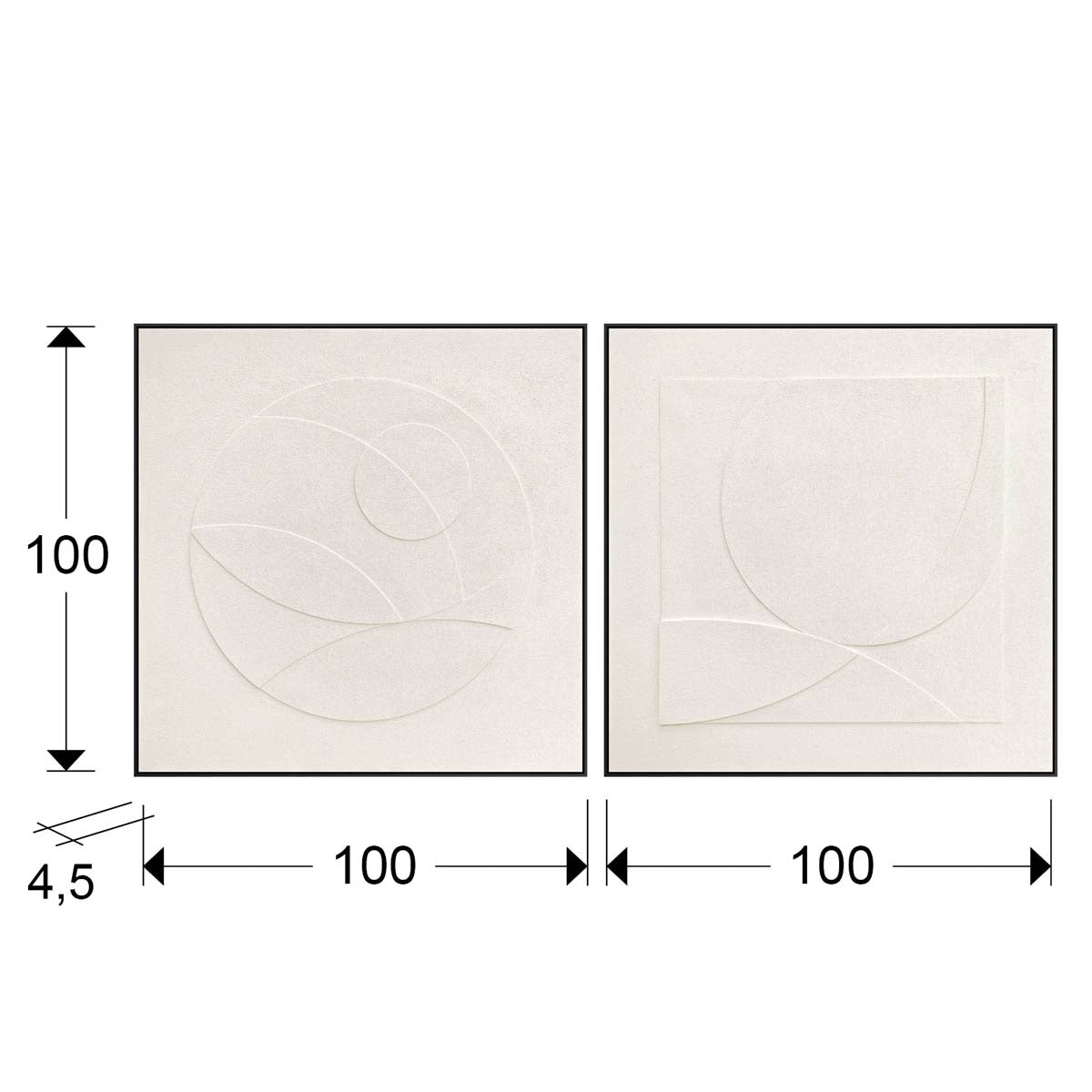 ALBOS - SET DE BASORELIEFURI 100x100