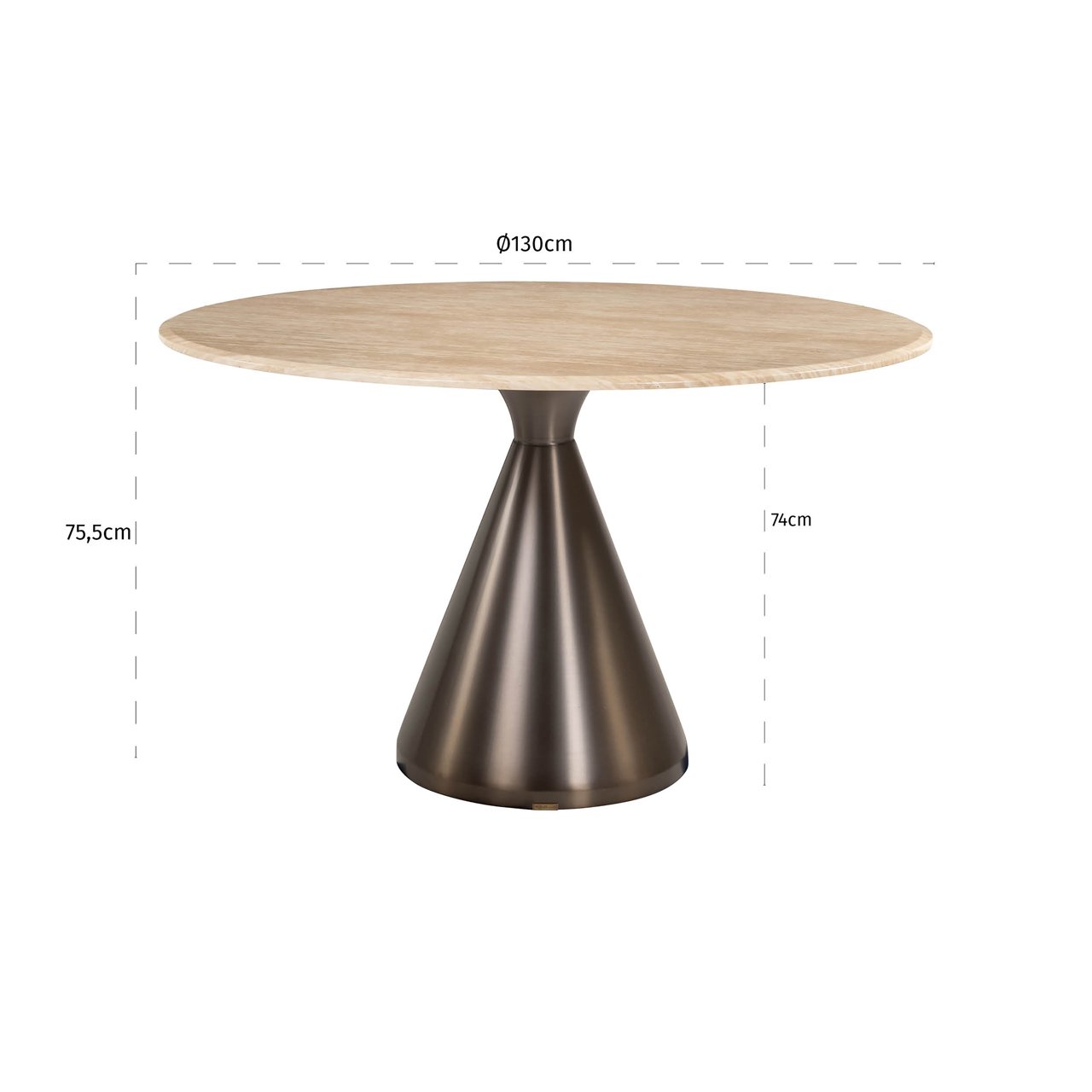 Dining Table Montgommery Beige 130ø