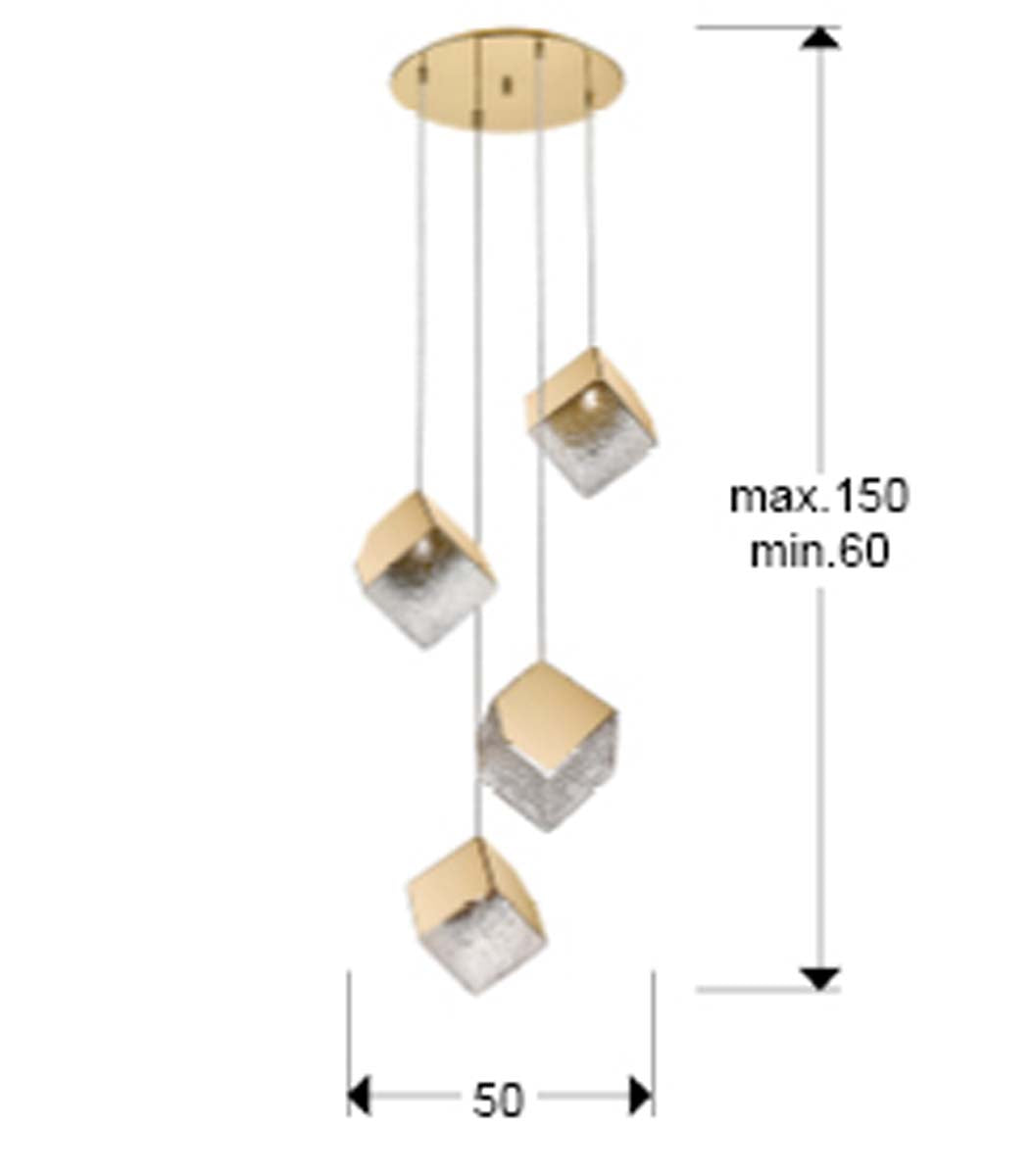 Lampă Priscila 4L., Aurie