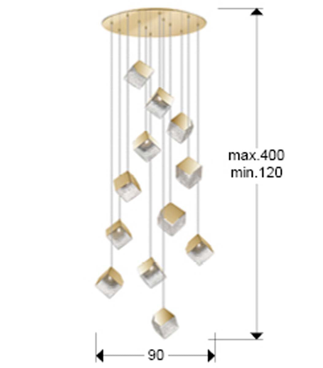 Lampă Priscila 12L., Aurie