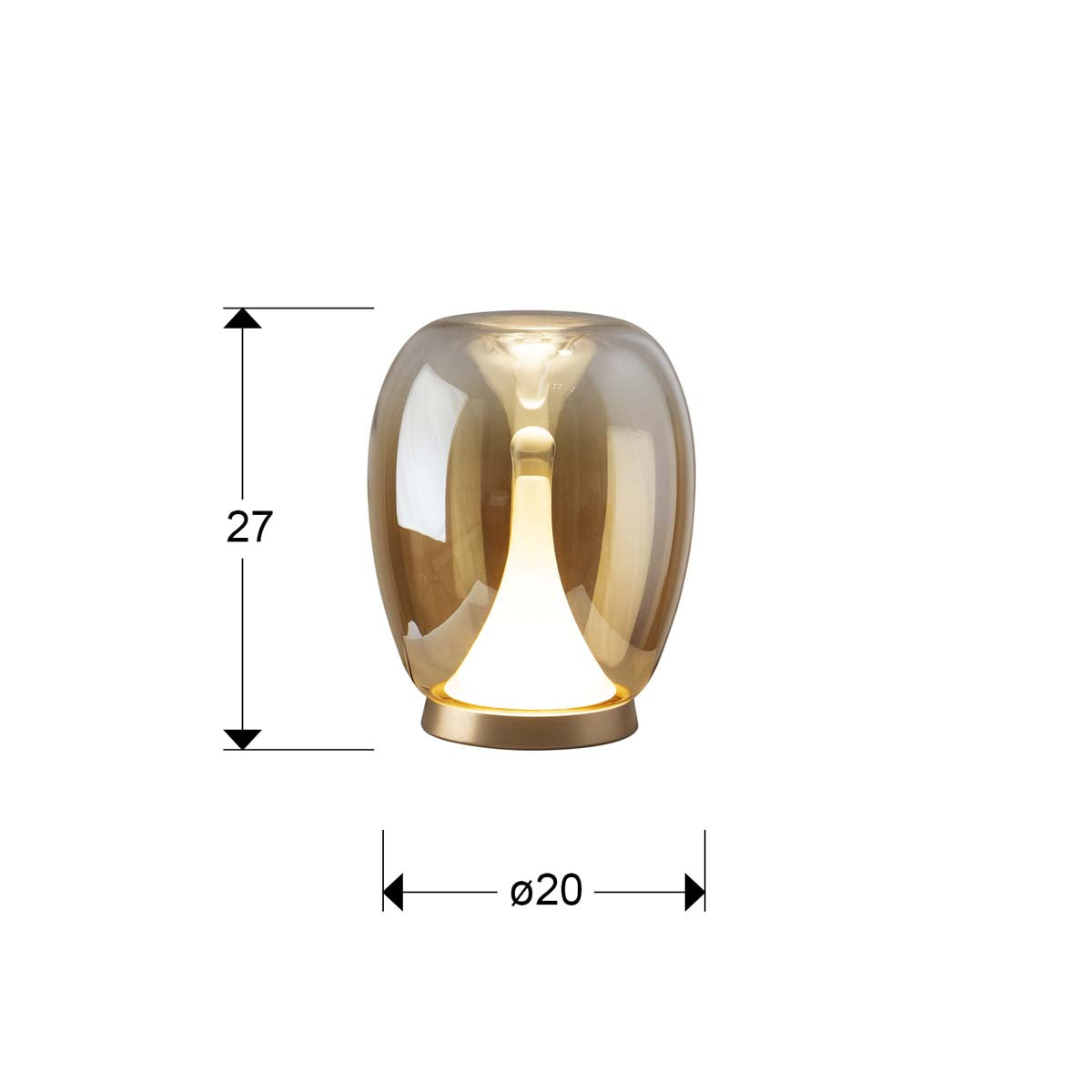 SUSPIRO - LAMPĂ DE MASĂ AURIT-CHIHLIMBAR