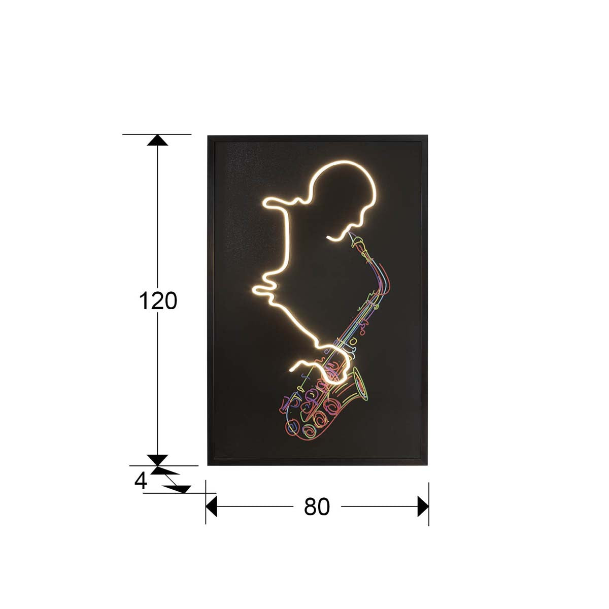 SAXO - ARTĂ LUMINĂ LED 80x120