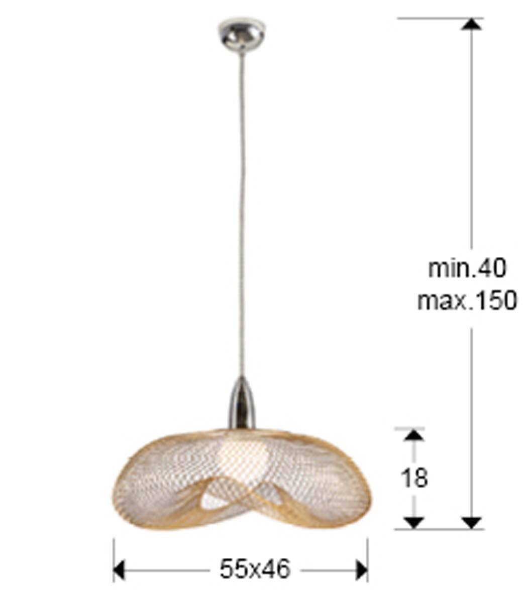 LAMPĂ FORMA 1L., CROM/AURIT