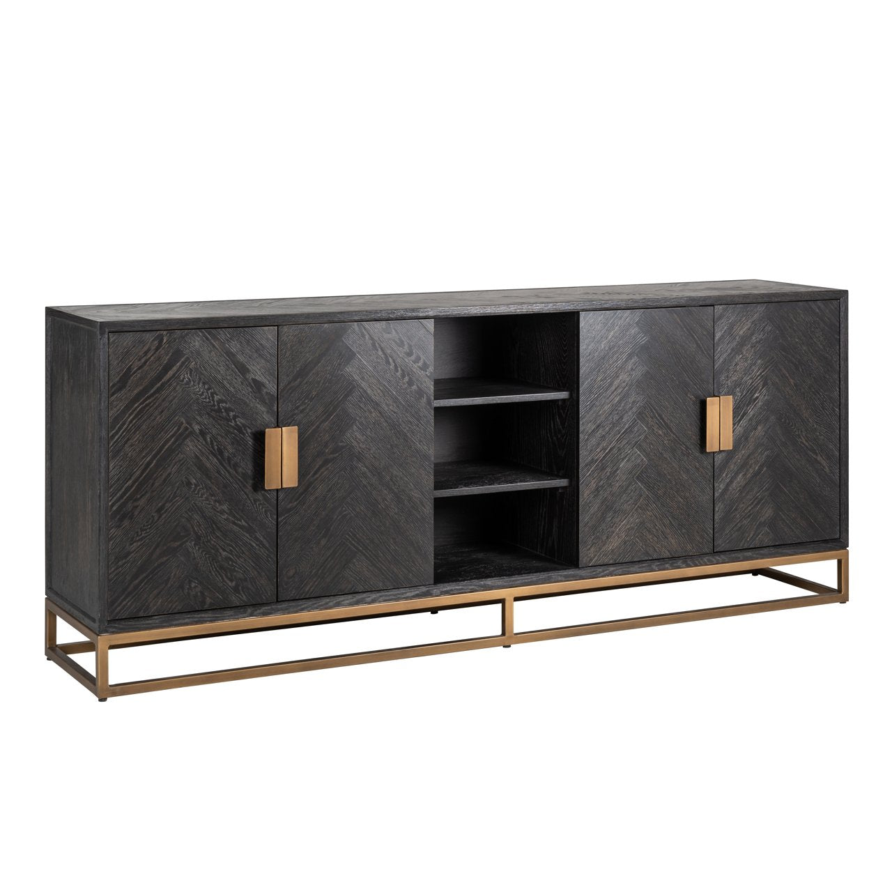 Sideboard Blackbone Brass Black Rustic