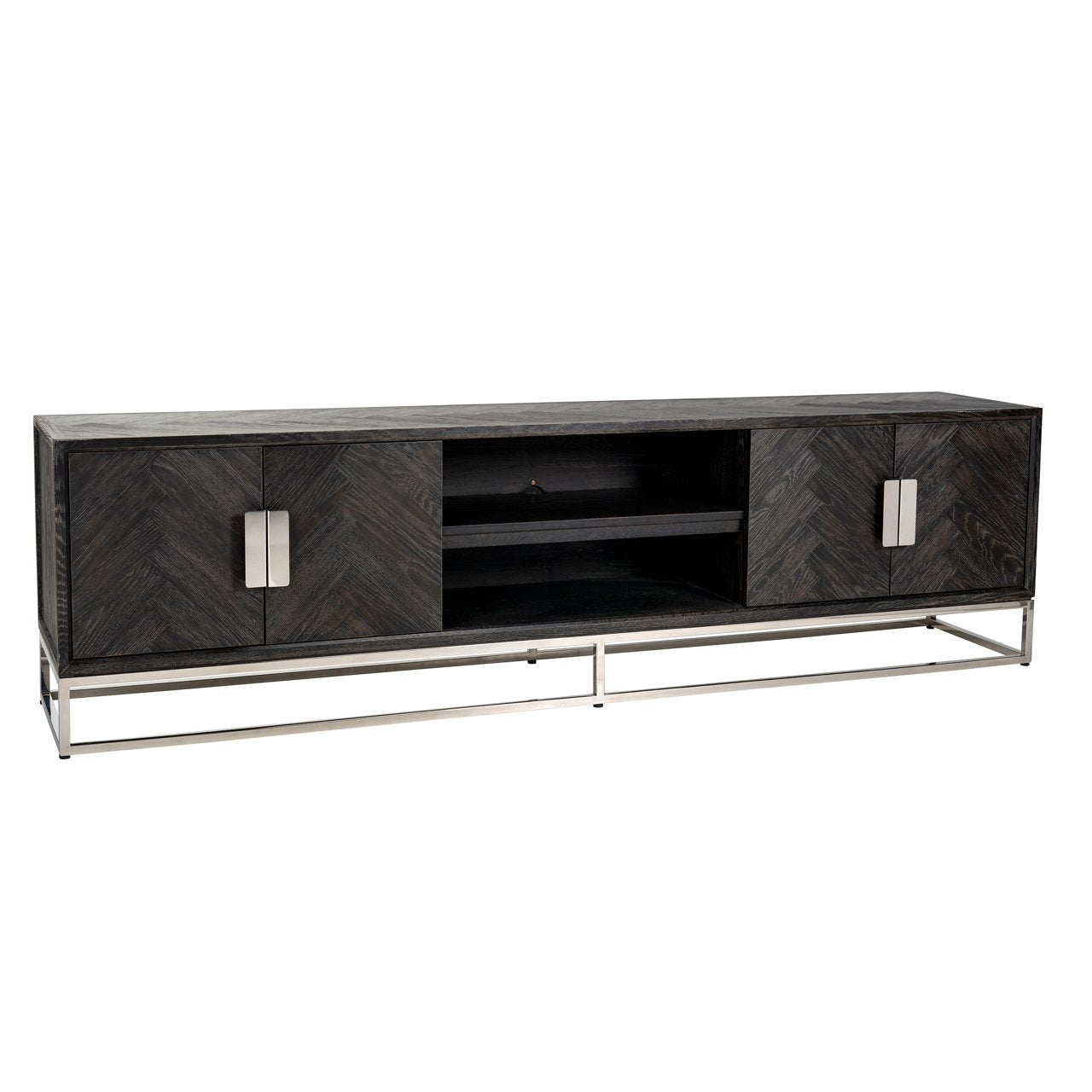 Tv Cabinet Blackbone Silver Black Rustic 220