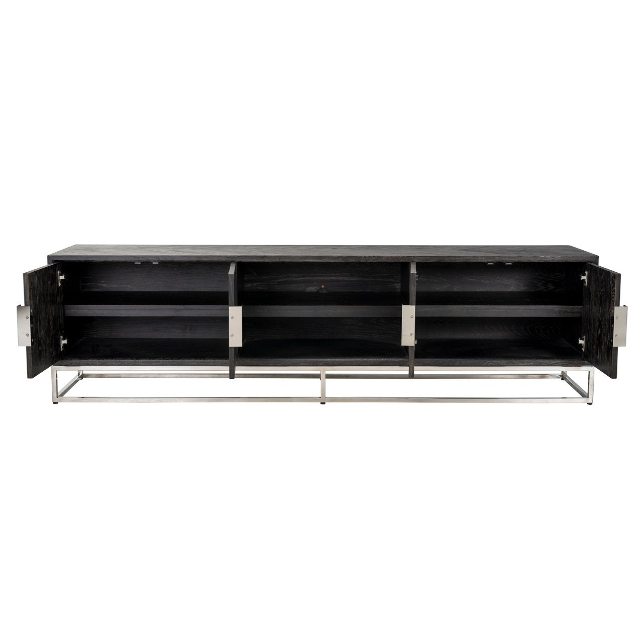 Tv Cabinet Blackbone Silver Black Rustic 220
