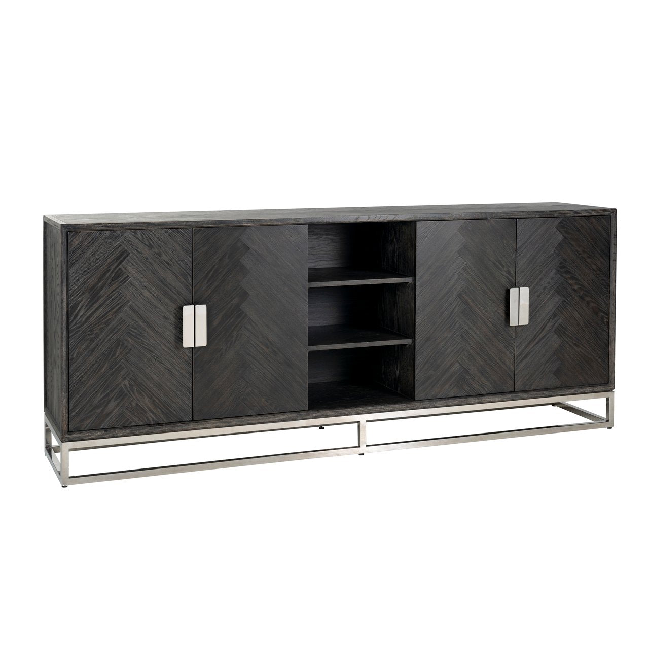 Sideboard Blackbone Silver Black Rustic