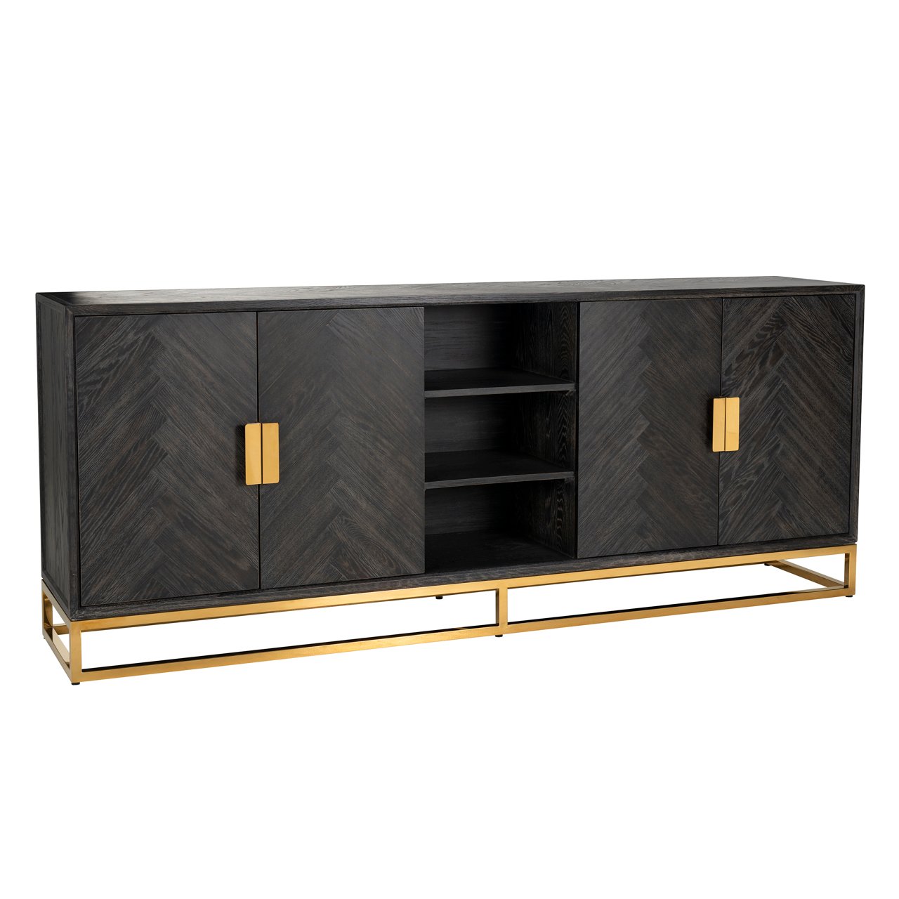 Sideboard Blackbone Gold Black Rustic