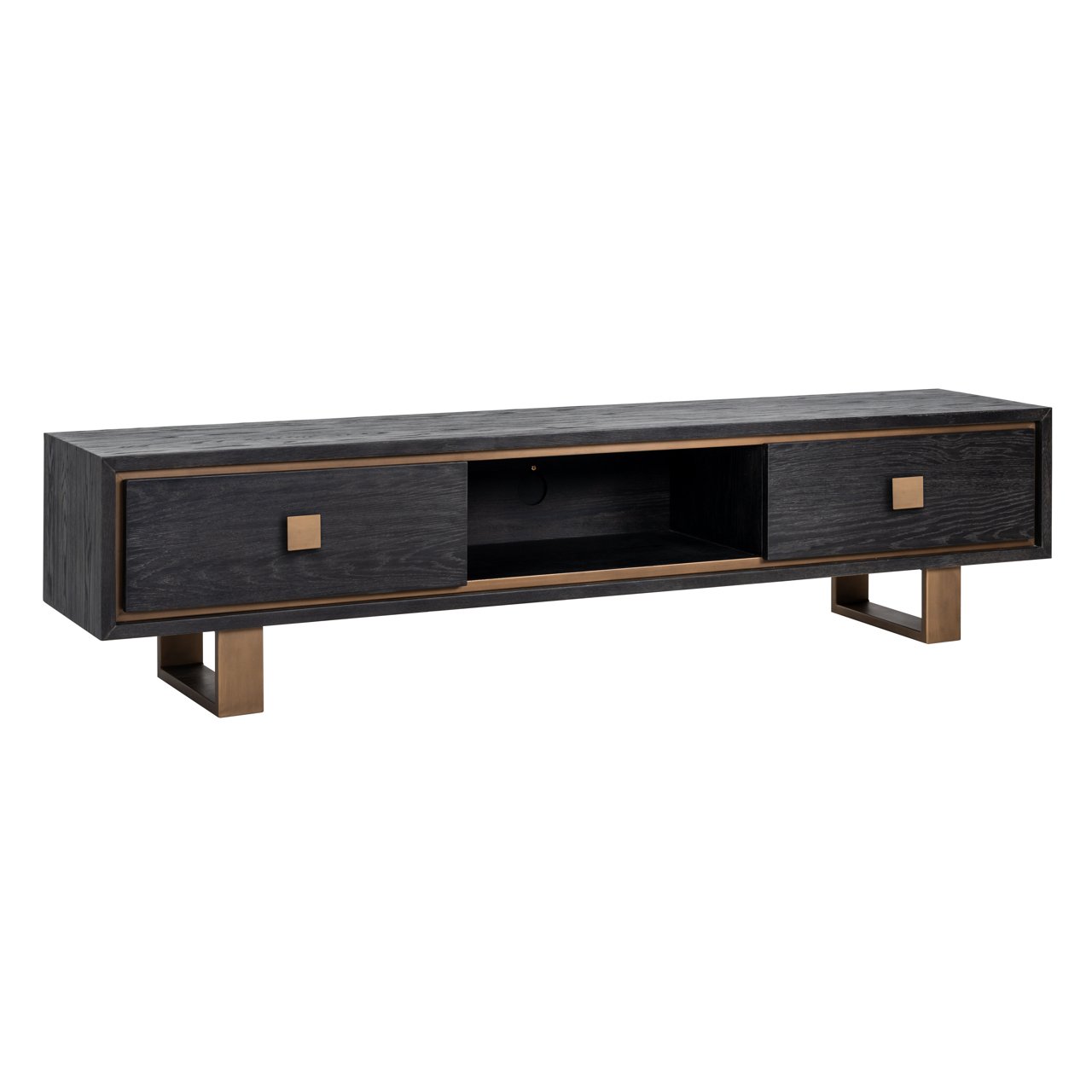 Tv Cabinet Hunter Black Rustic