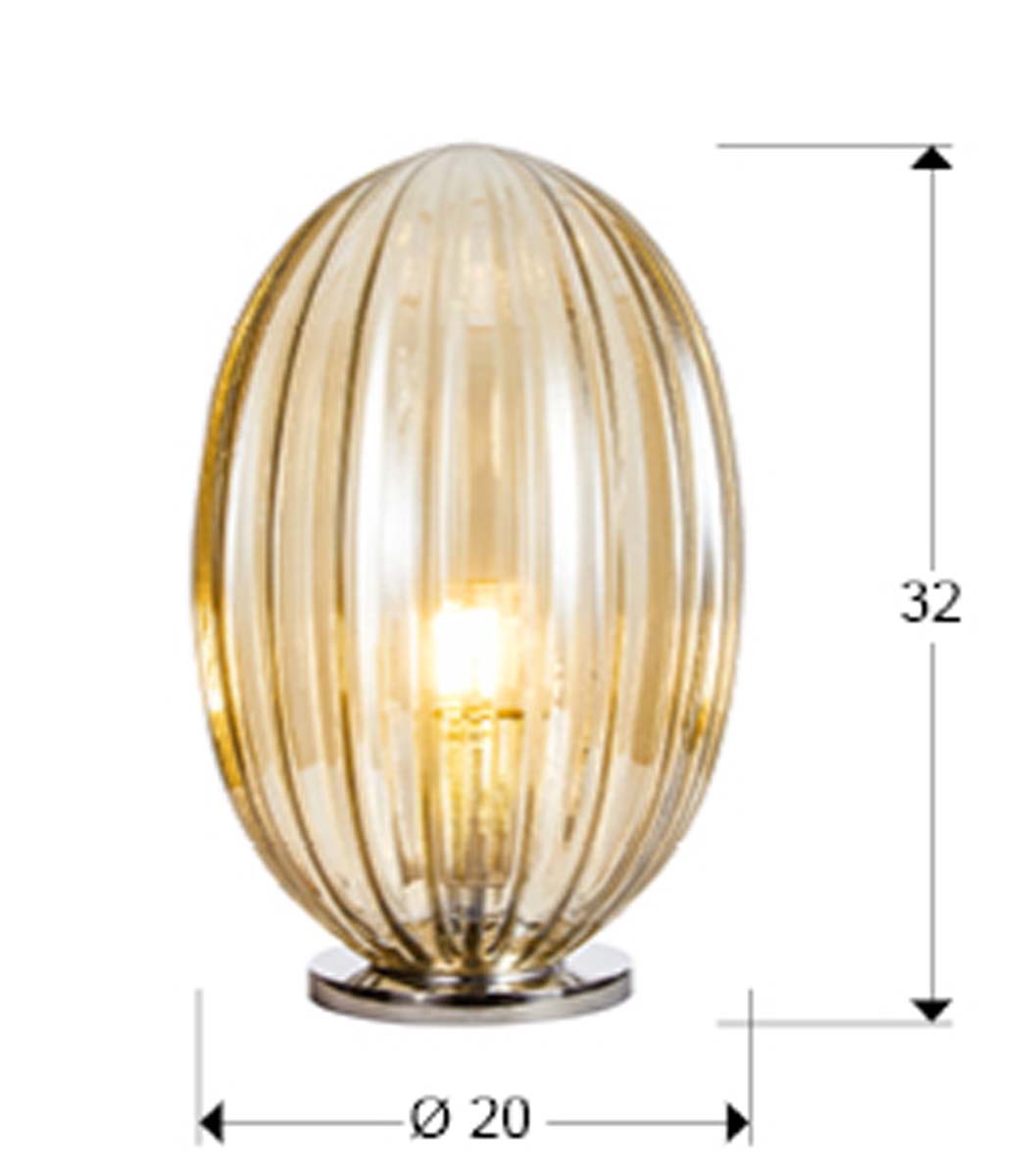 OVILA - LAMPĂ DE MASA 1L COGNAC 20 cm