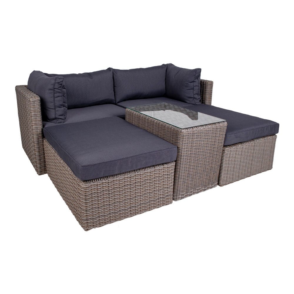 SET LOUNGE DIN POLYRATTAN GRI