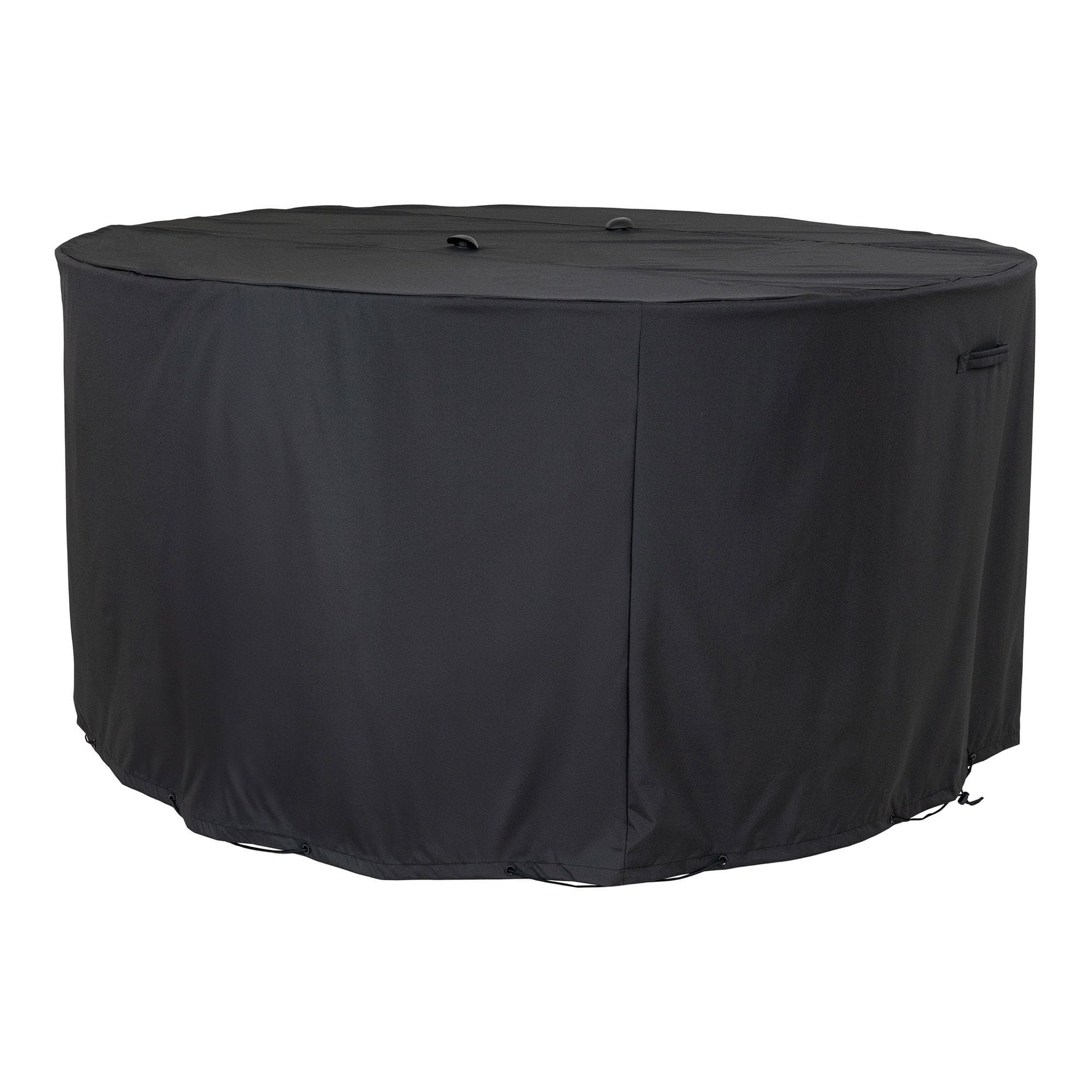 HUSA DE LUX PENTRU MASA ROTUNDA 180 CM CU 4 SCAUNE NEGRU