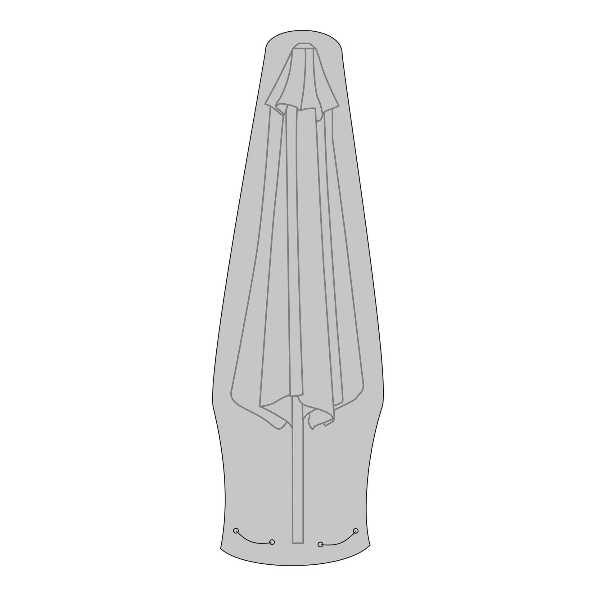 HUSA DE LUX PENTRU UMBRELA DE SOARE MARKET NEGRU