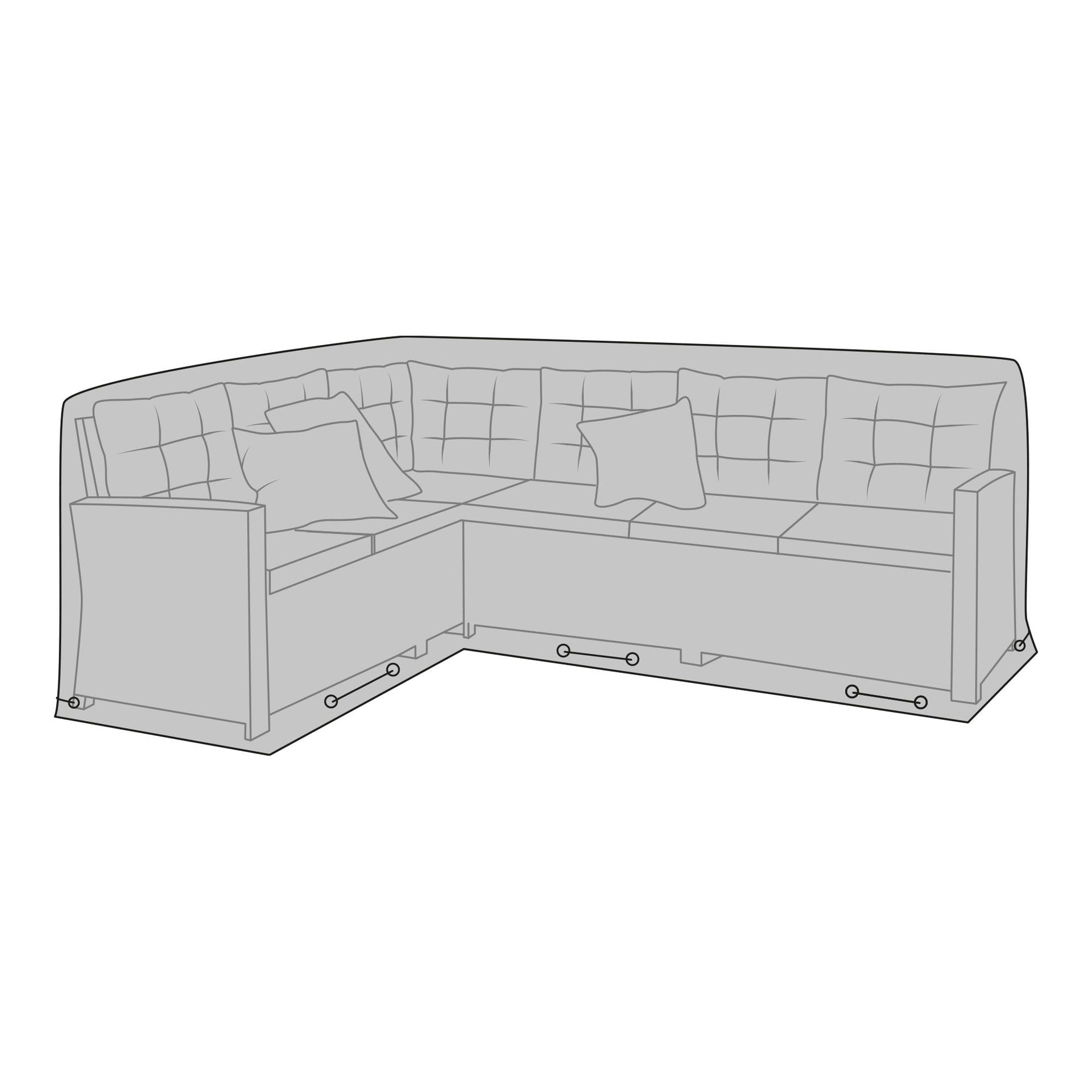 HUSĂ DE LUX PENTRU SET COLȚ DREAPTA/STÂNGA NEGRU