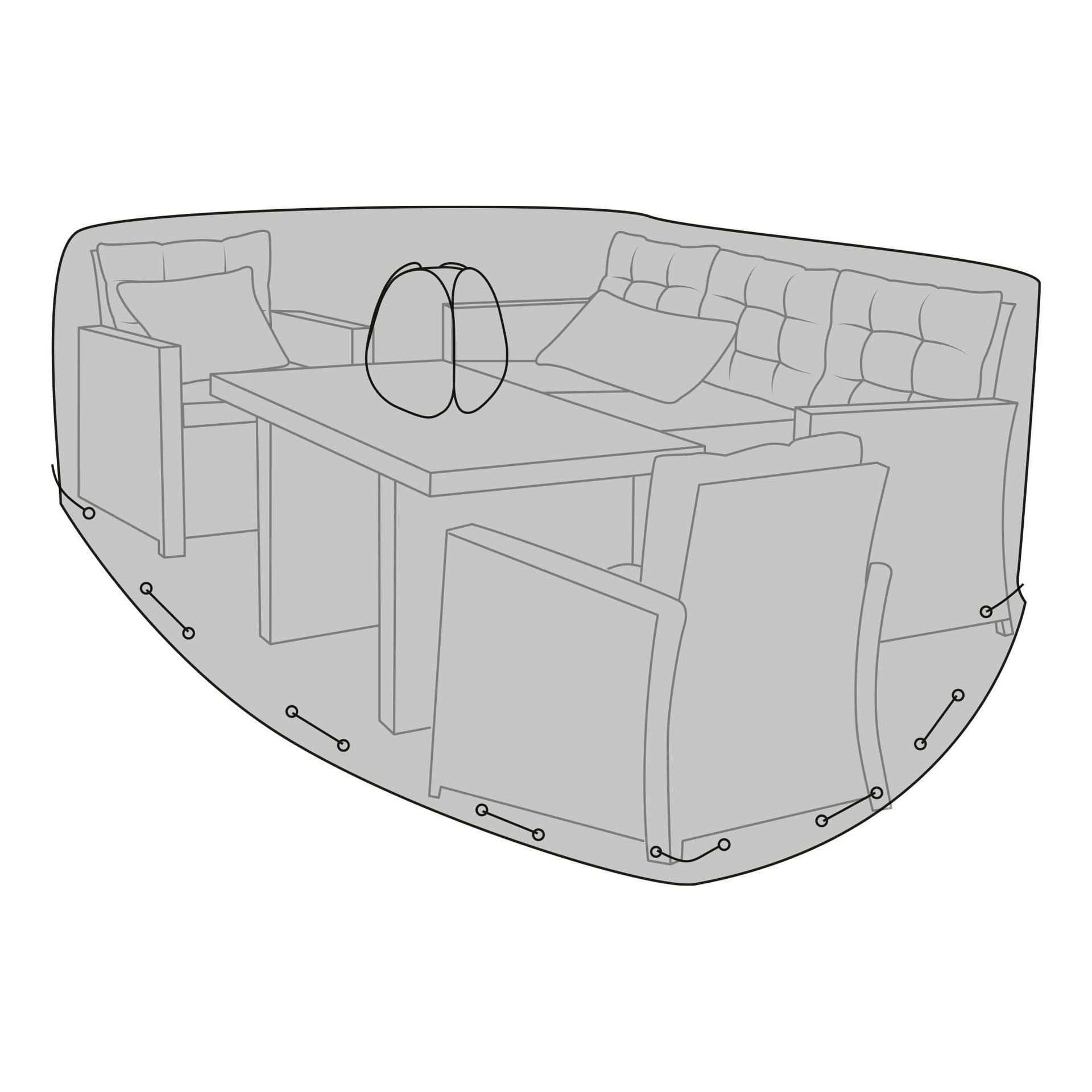 LUXURY COVER FOR LOUNGE SETS AND SOFA BLACK