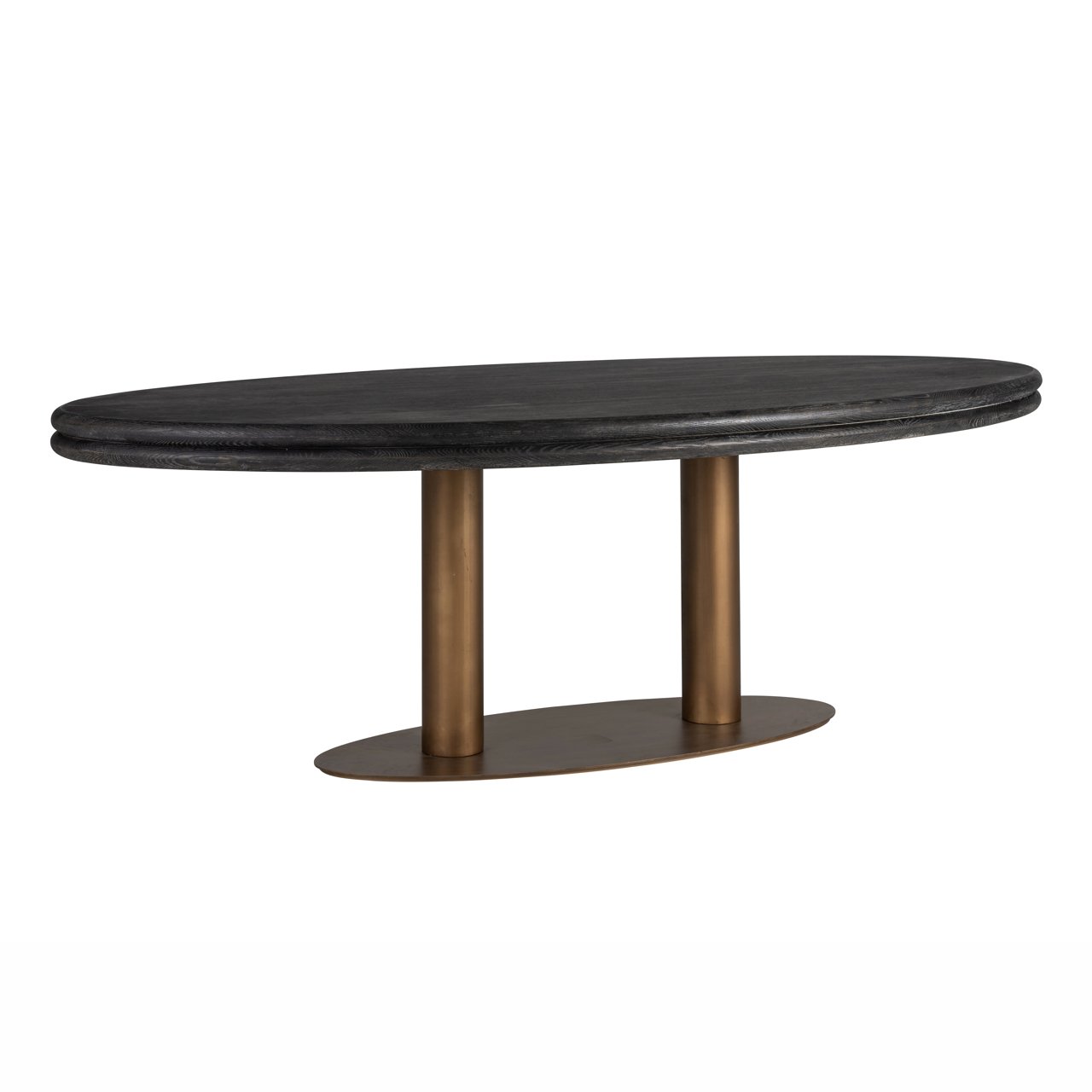 Dining Table Macaron Black Rustic Oval 235