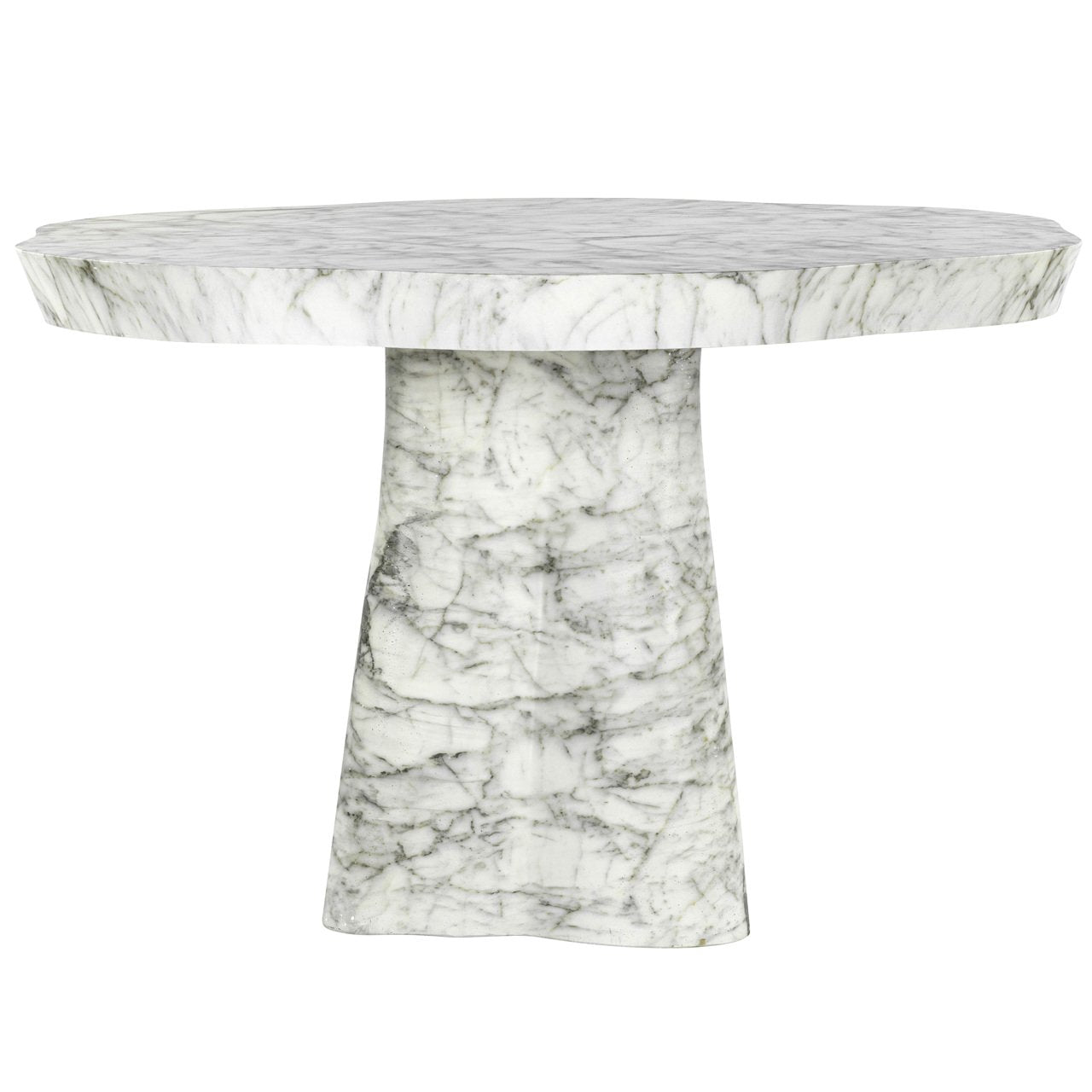 Outdoor Dining Table Rockyard White Marble Look 140ø