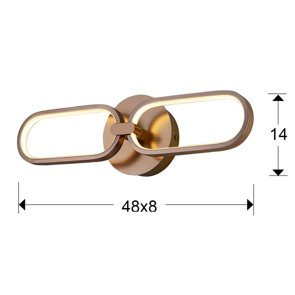 APLICAȚIE LED COLETTE 2L., AUR ROZ