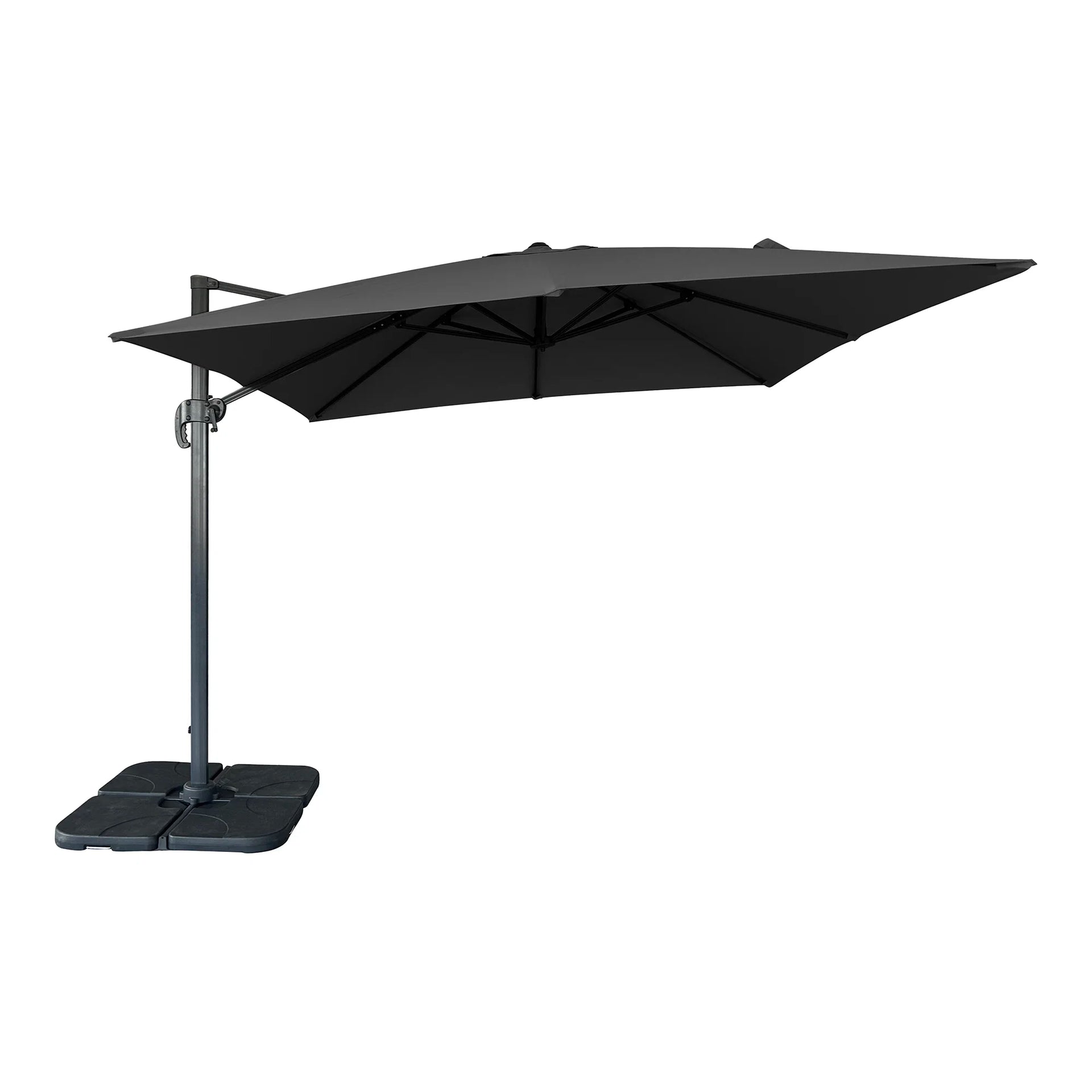 Baza umbrelă suspendată - aluminiu, poliester - negru