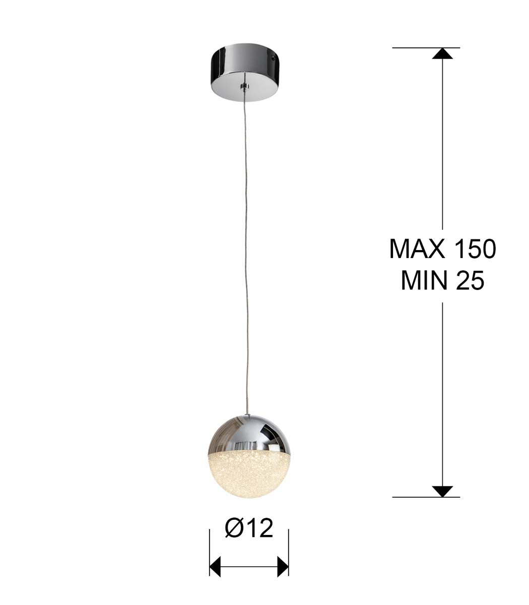 LAMPĂ LED SFERĂ 12 cm, 1L.