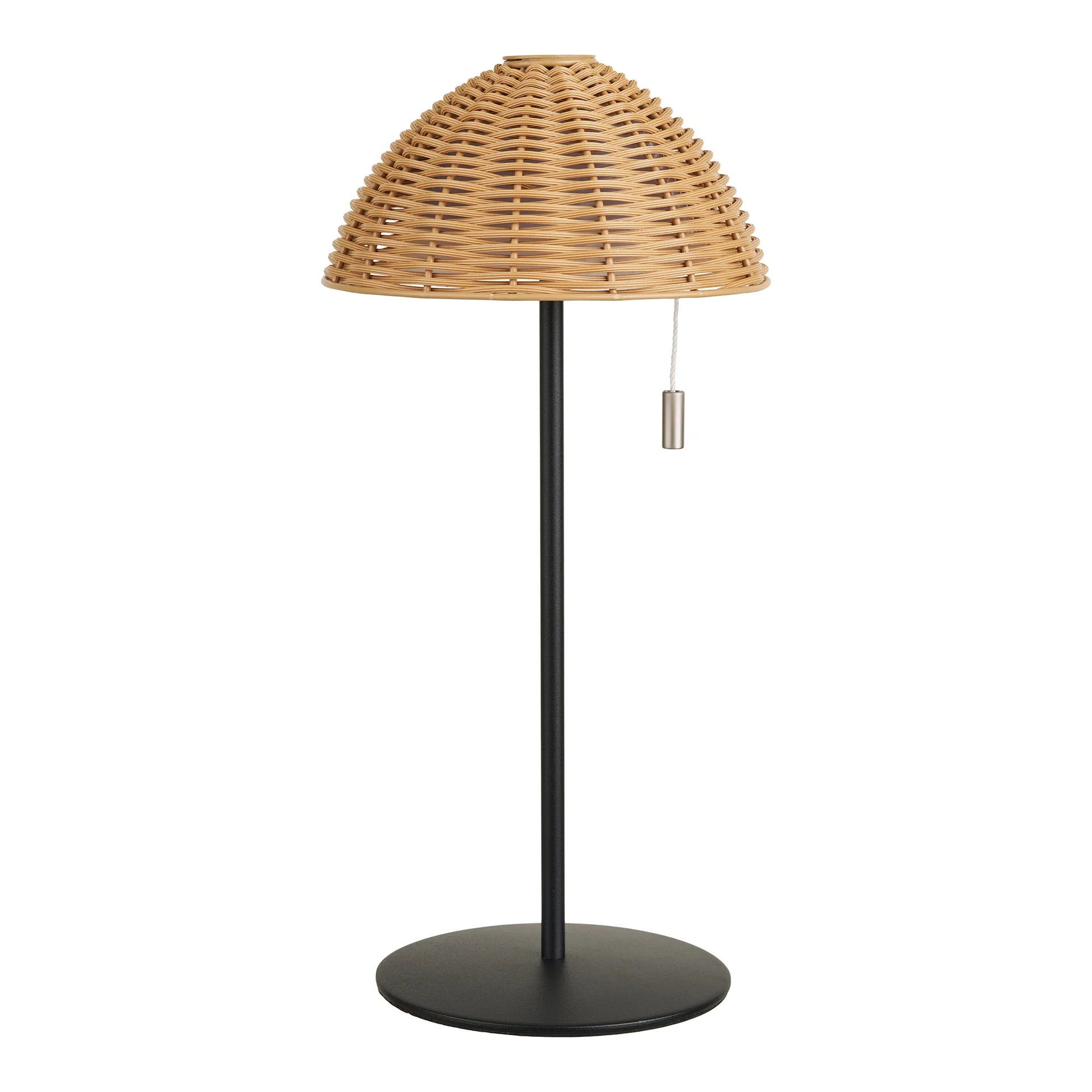 Lampă de masă Wigan LED - Metal, PE - Naturală / Neagră