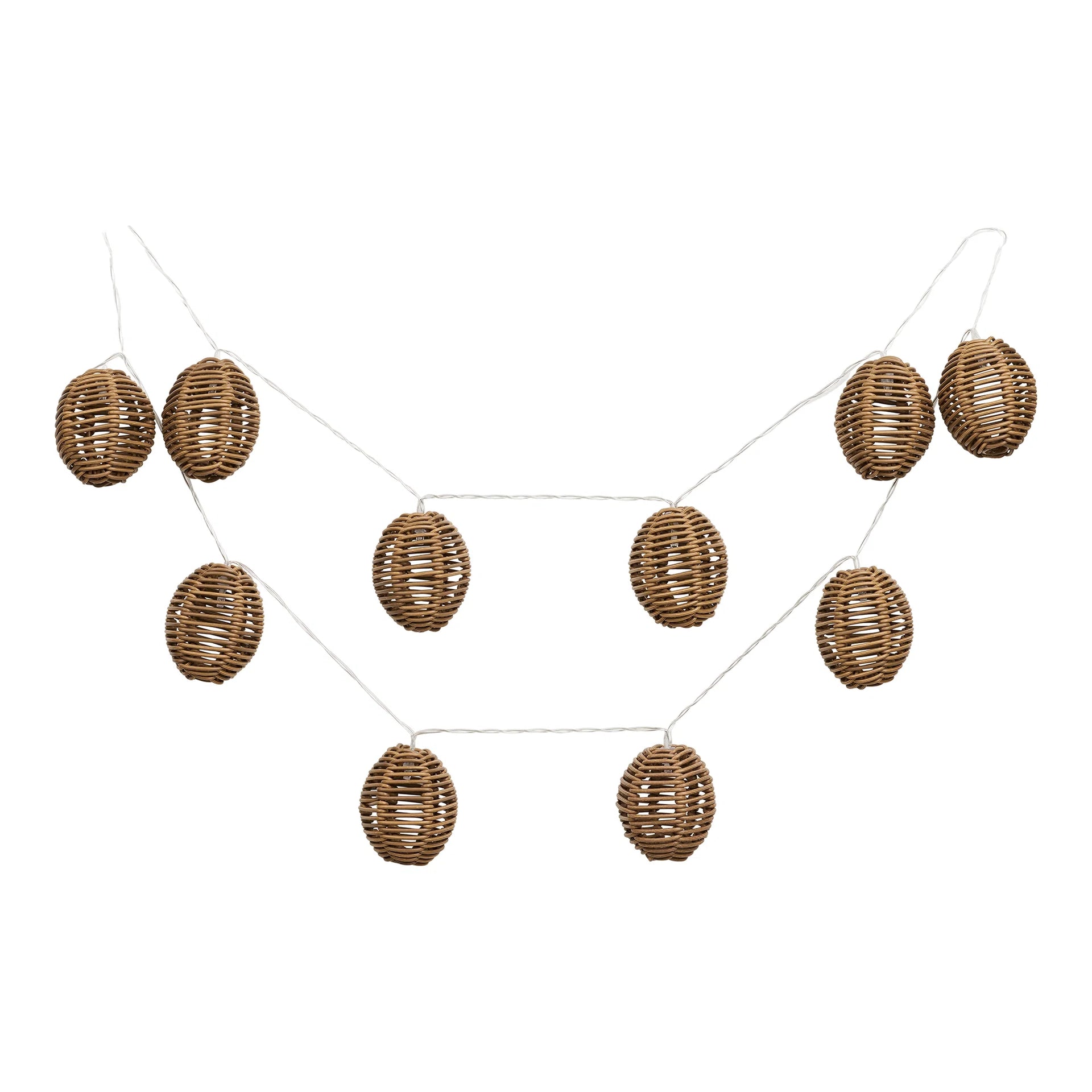 Carlisle LED String Light - Polyrattan / Metal - Natural / Negru