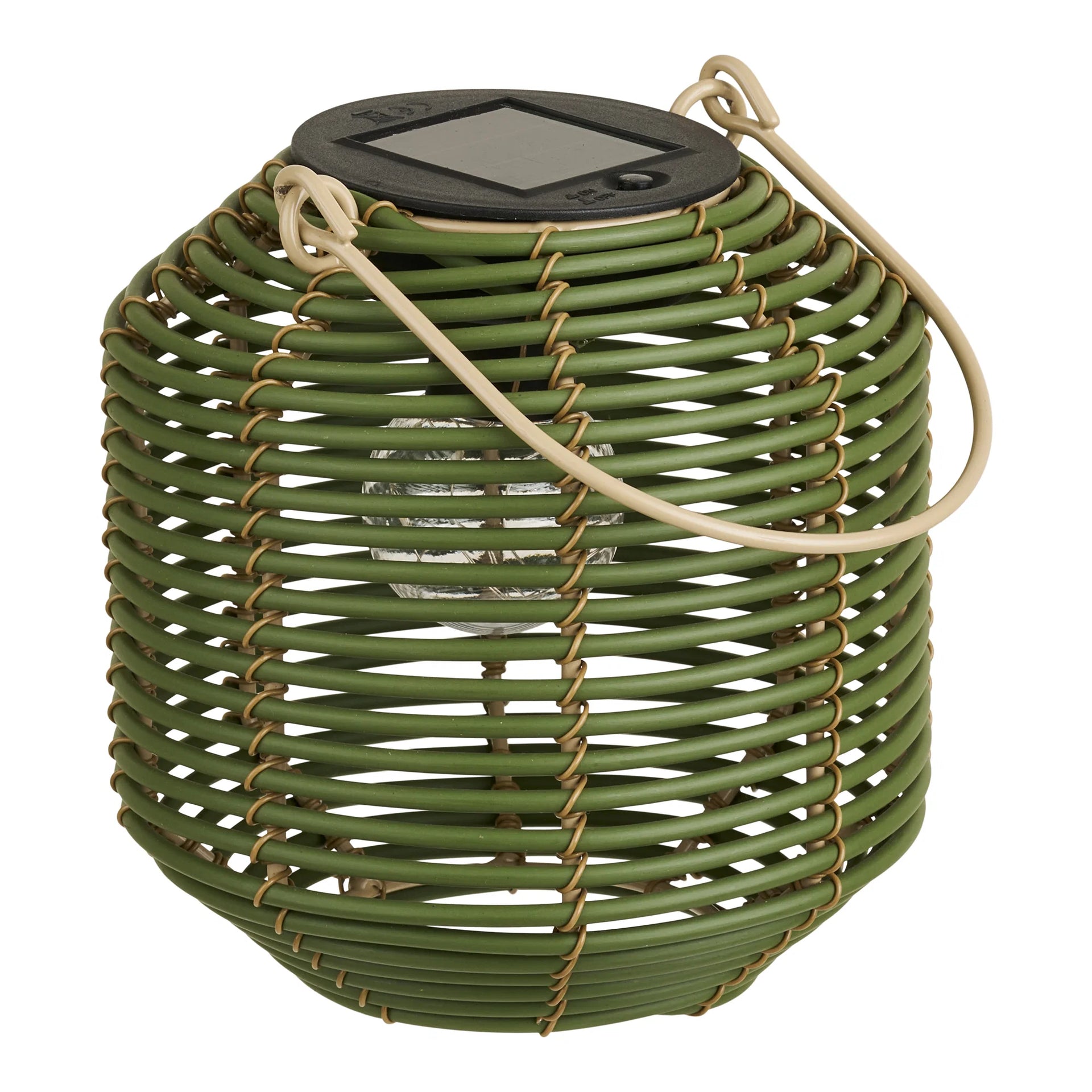 Crewe Lantern - metal, PE - verde