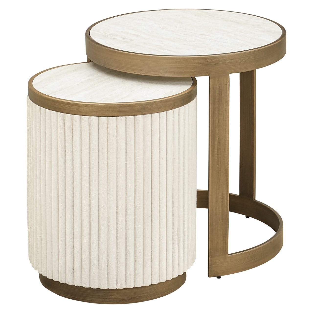 End Table Tivoli White (Set Of 2)