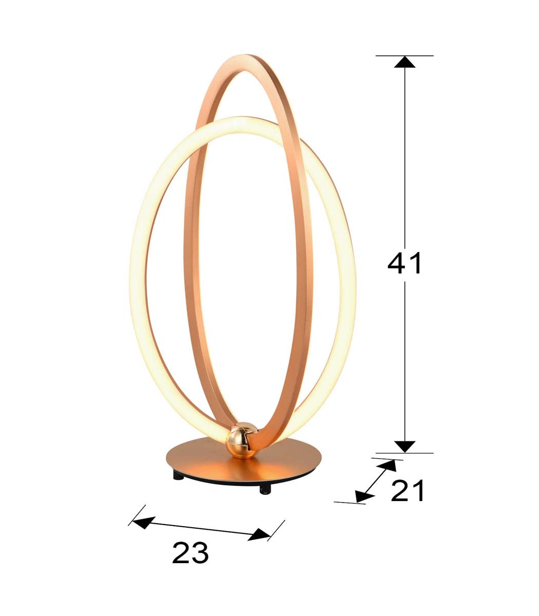 Lampă de masă LED OCELLIS, auriu-roz