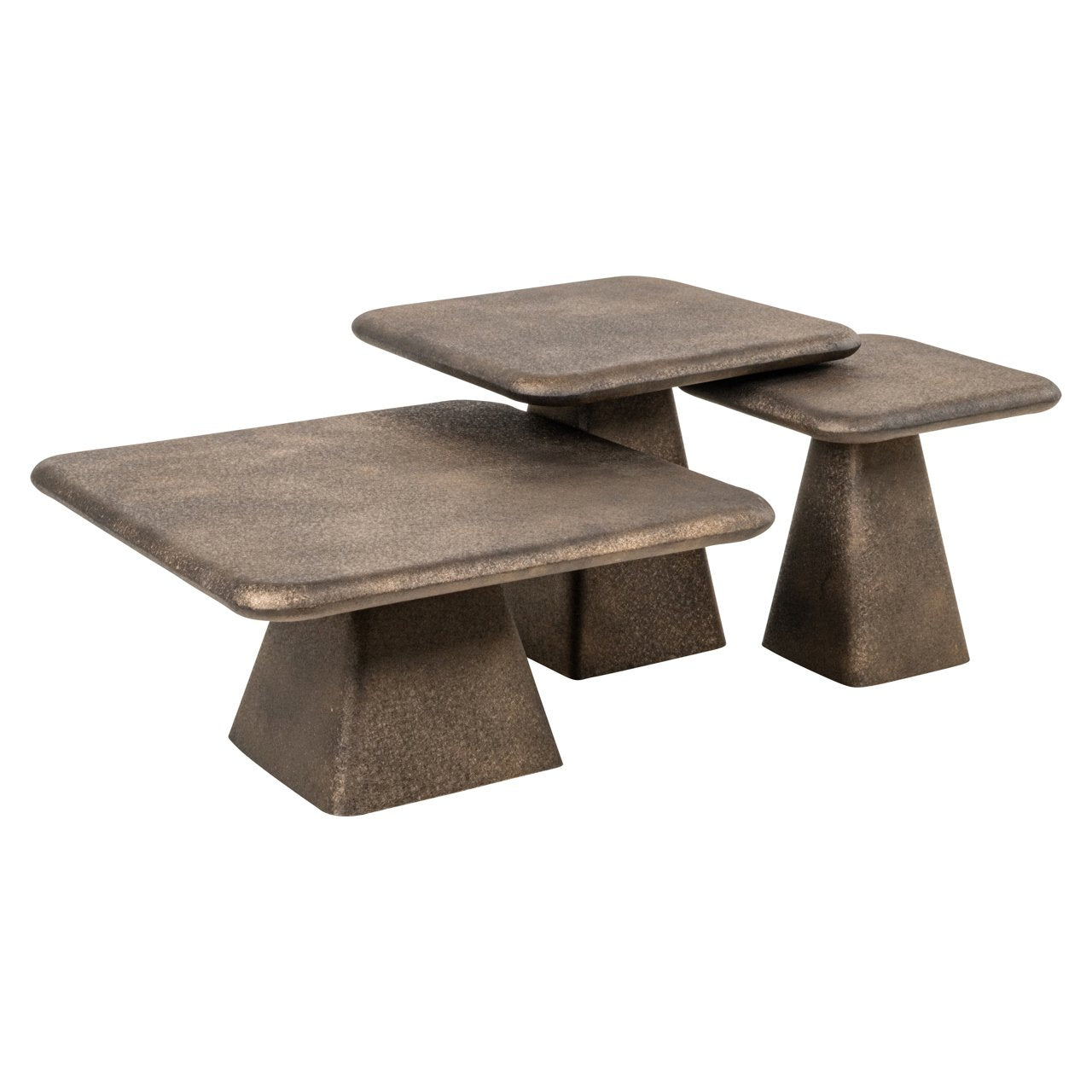 Coffee Table Marlie Gold (Set Of 3)