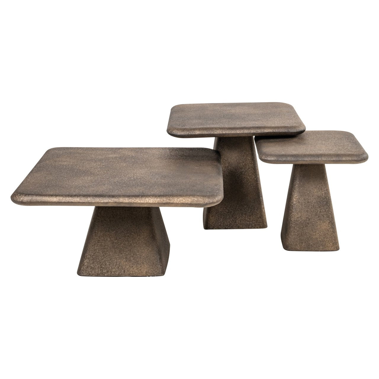 Coffee Table Marlie Gold (Set Of 3)