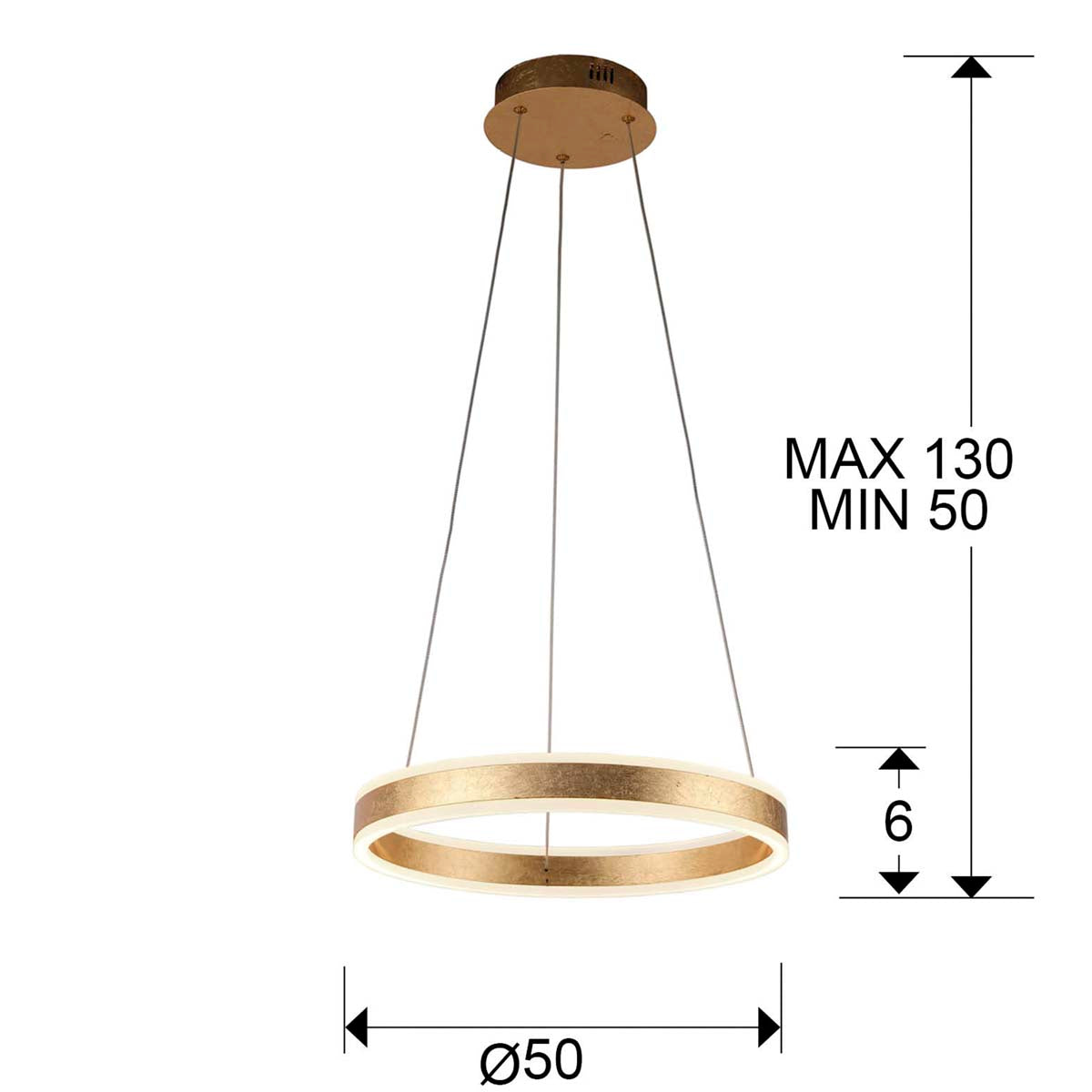 Lampă LED HELIA, aurie, 50