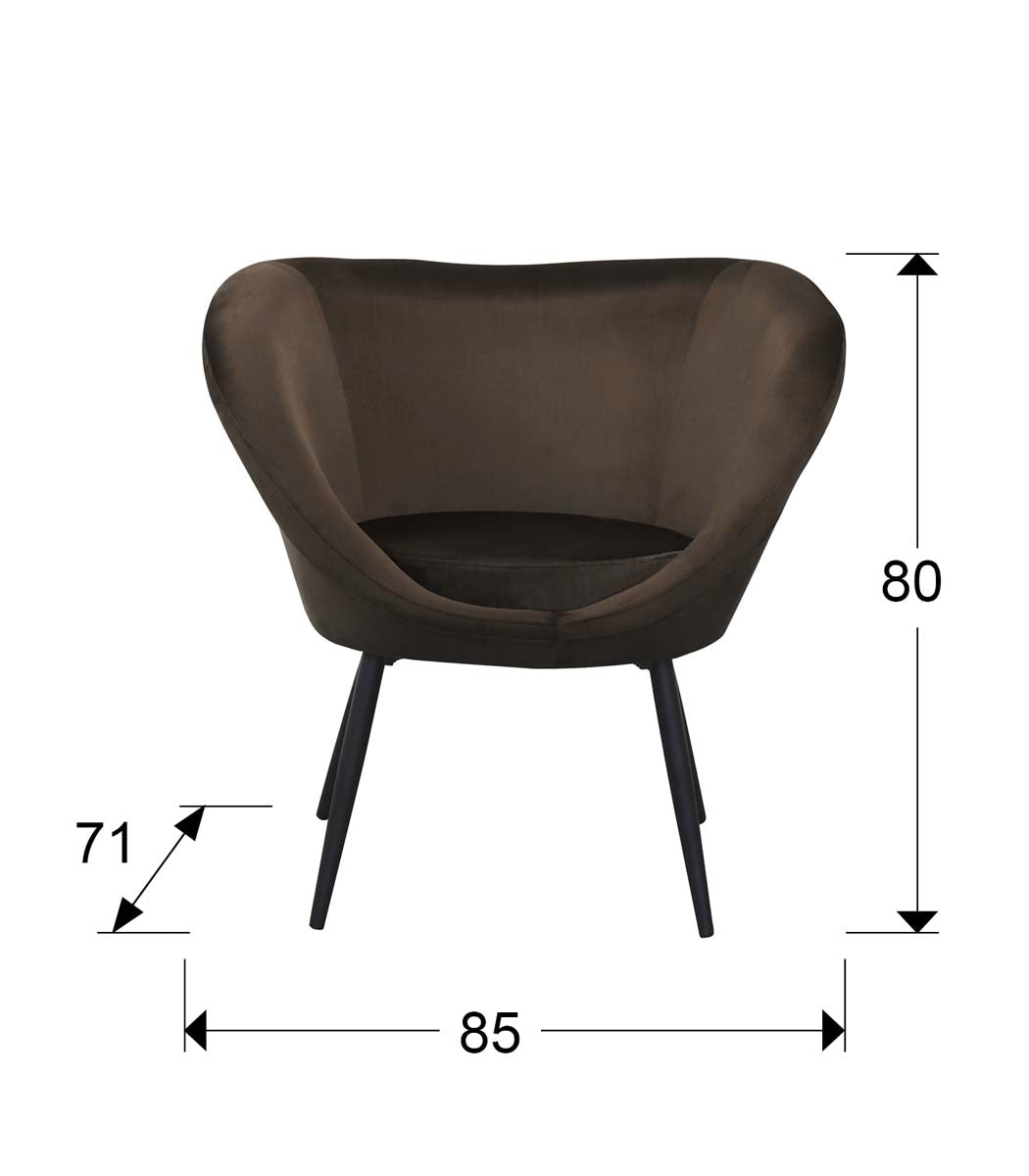 OZOME - SCAUN NEGRU-MARO
