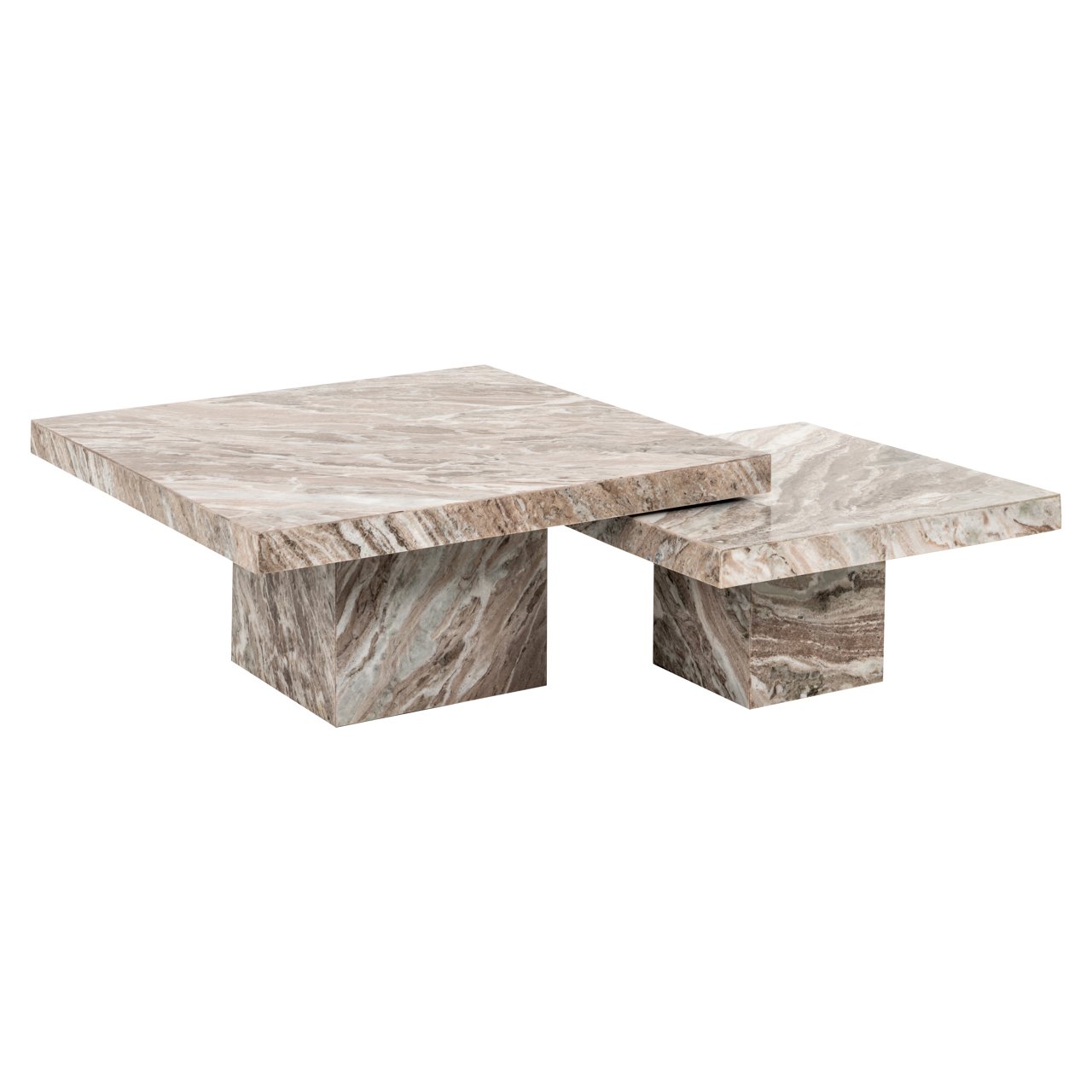 Coffee Table Rashford Blush Beige (Set Of 2)